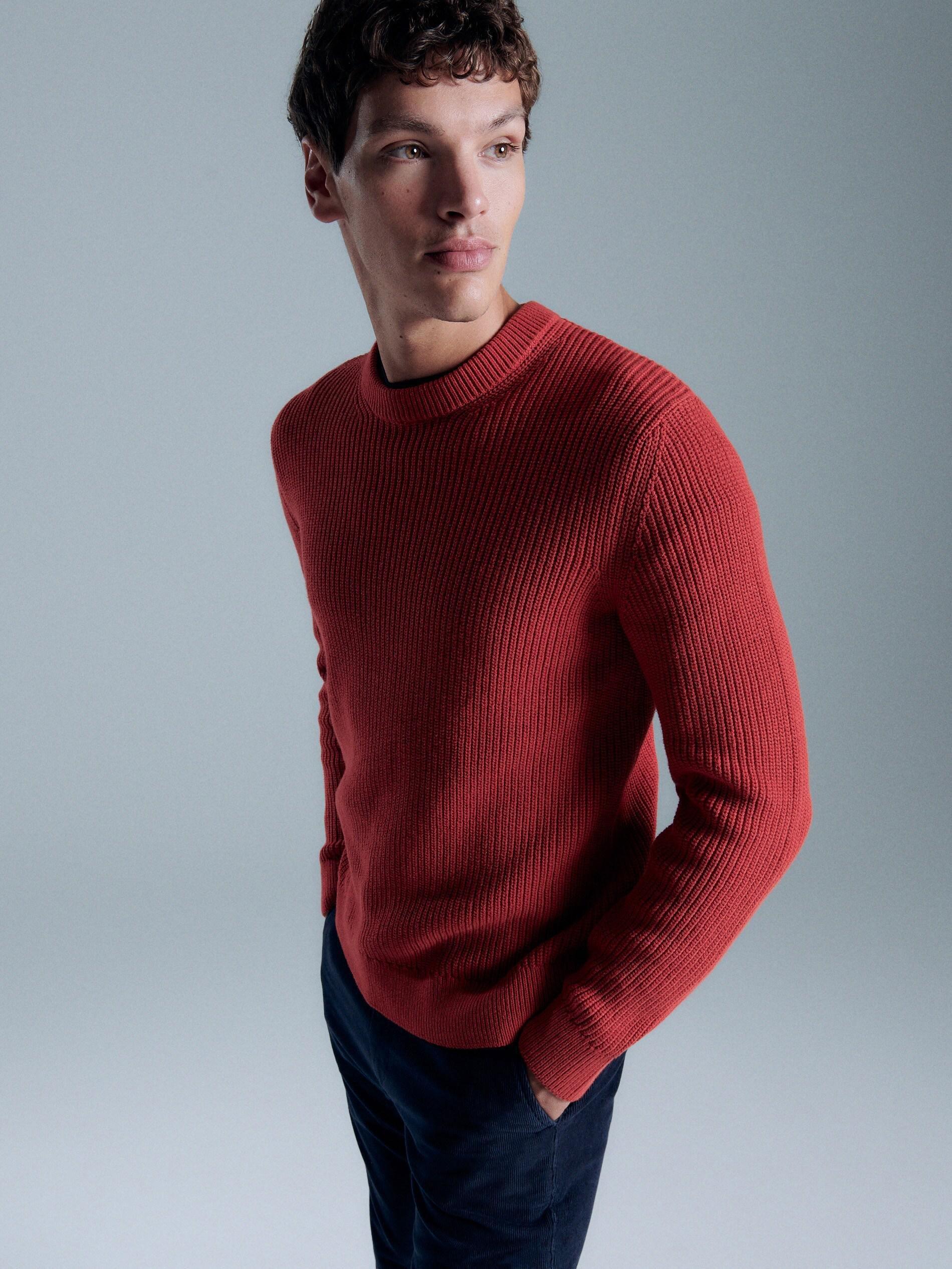 Red Jumper With Round Neck, , large image number 0