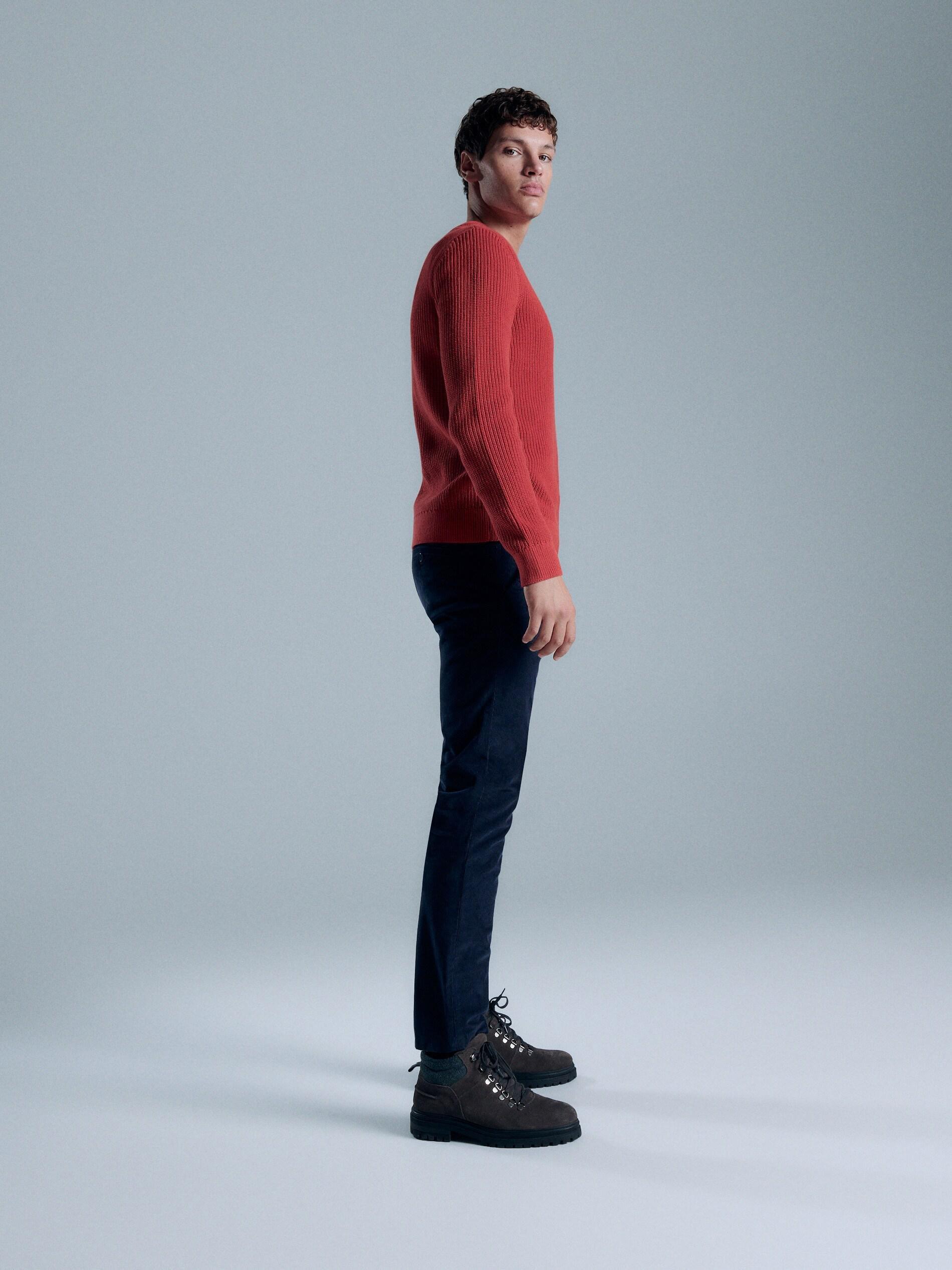 Red Jumper With Round Neck, , large image number 1