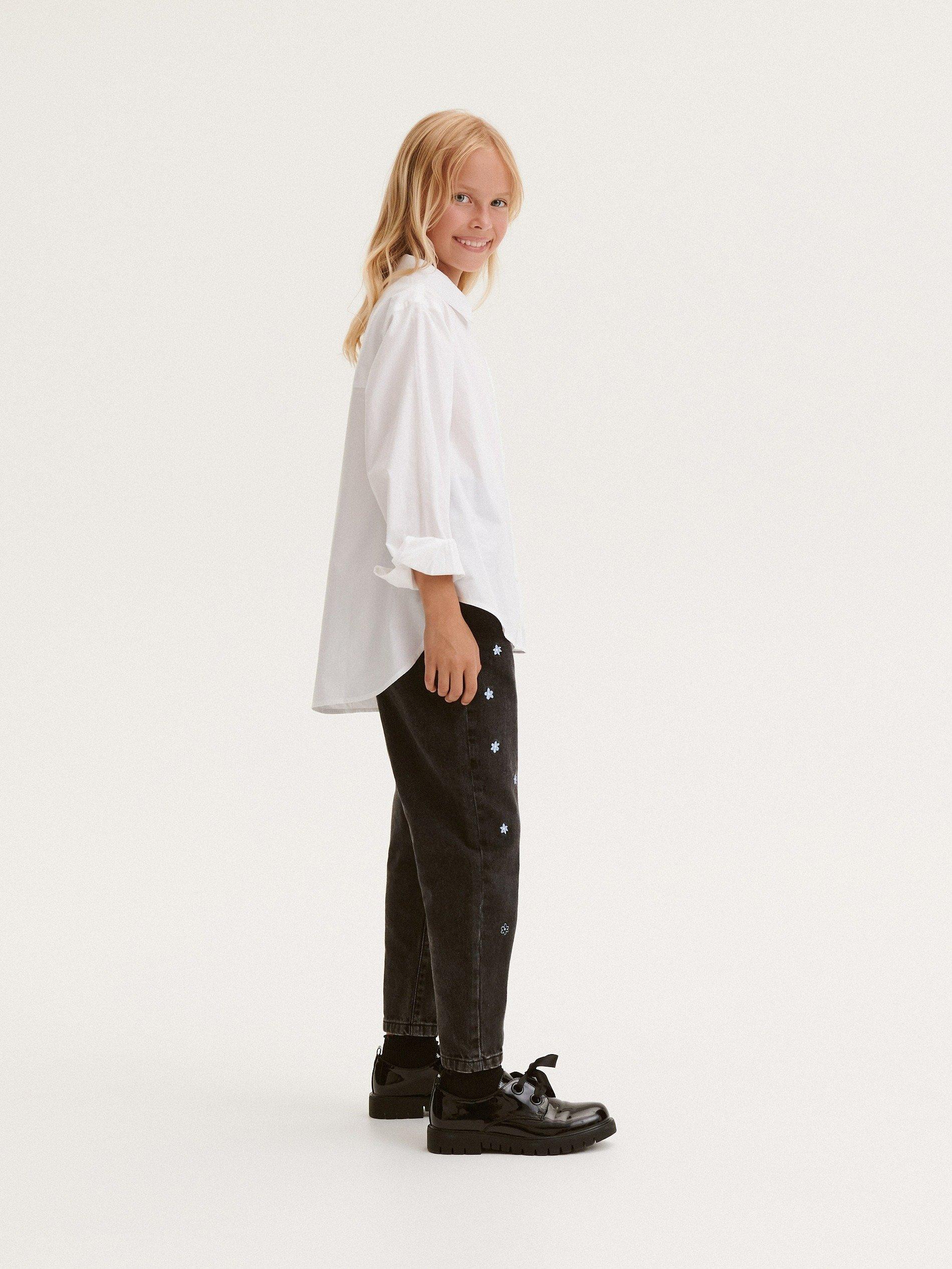 White Collar Shirt, Kids Girls, , large image number 4