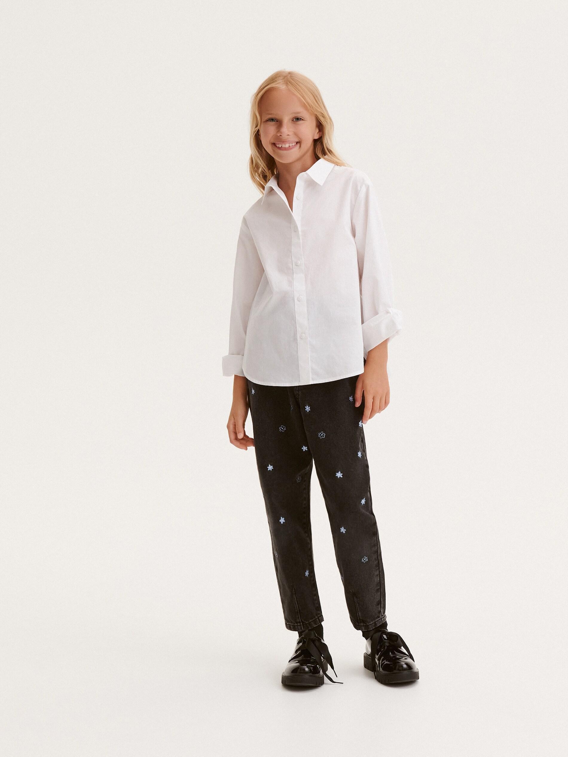 White Collar Shirt, Kids Girls, , large image number 9