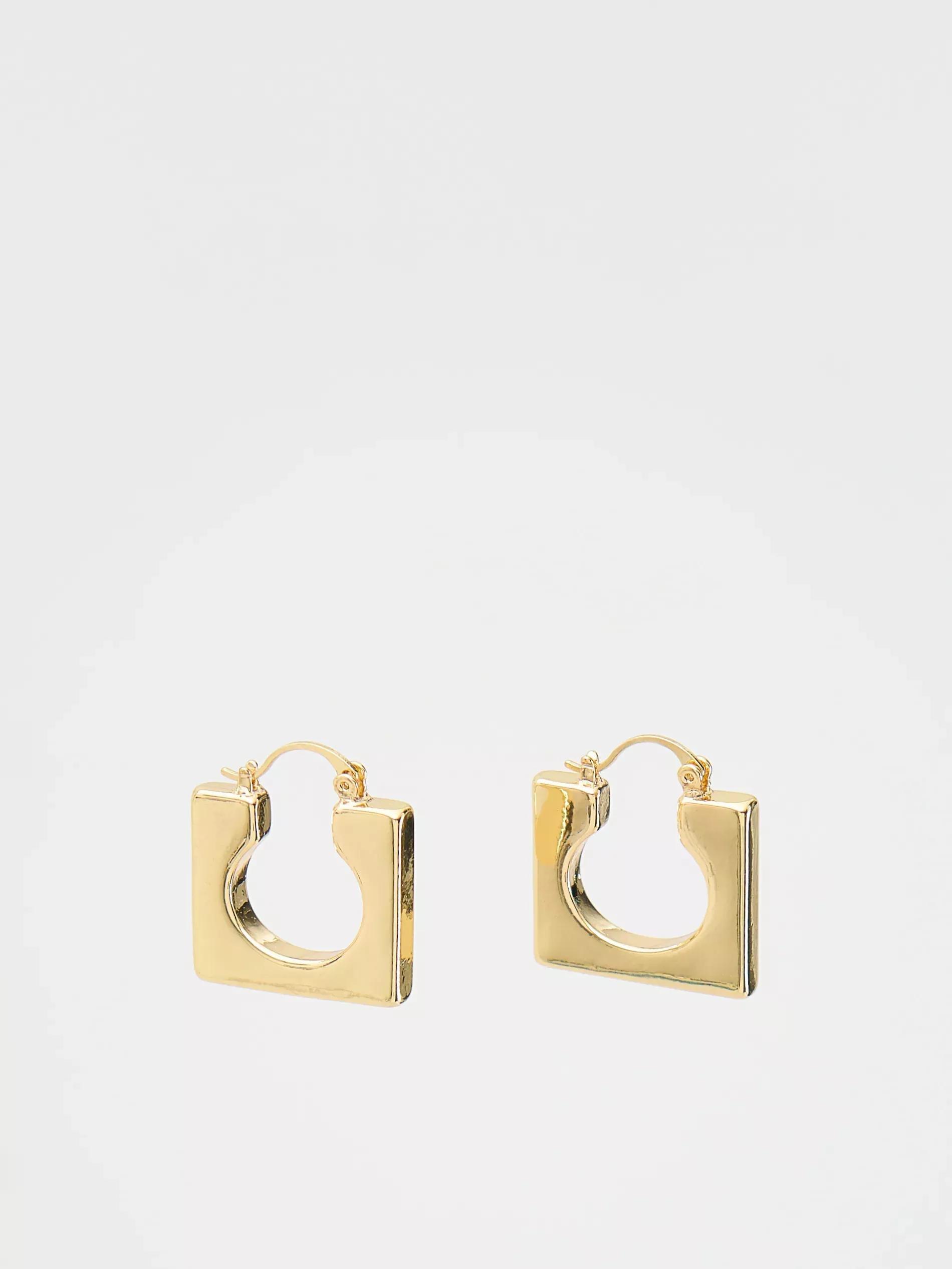 Gold Earrings, Golden, large image number 1