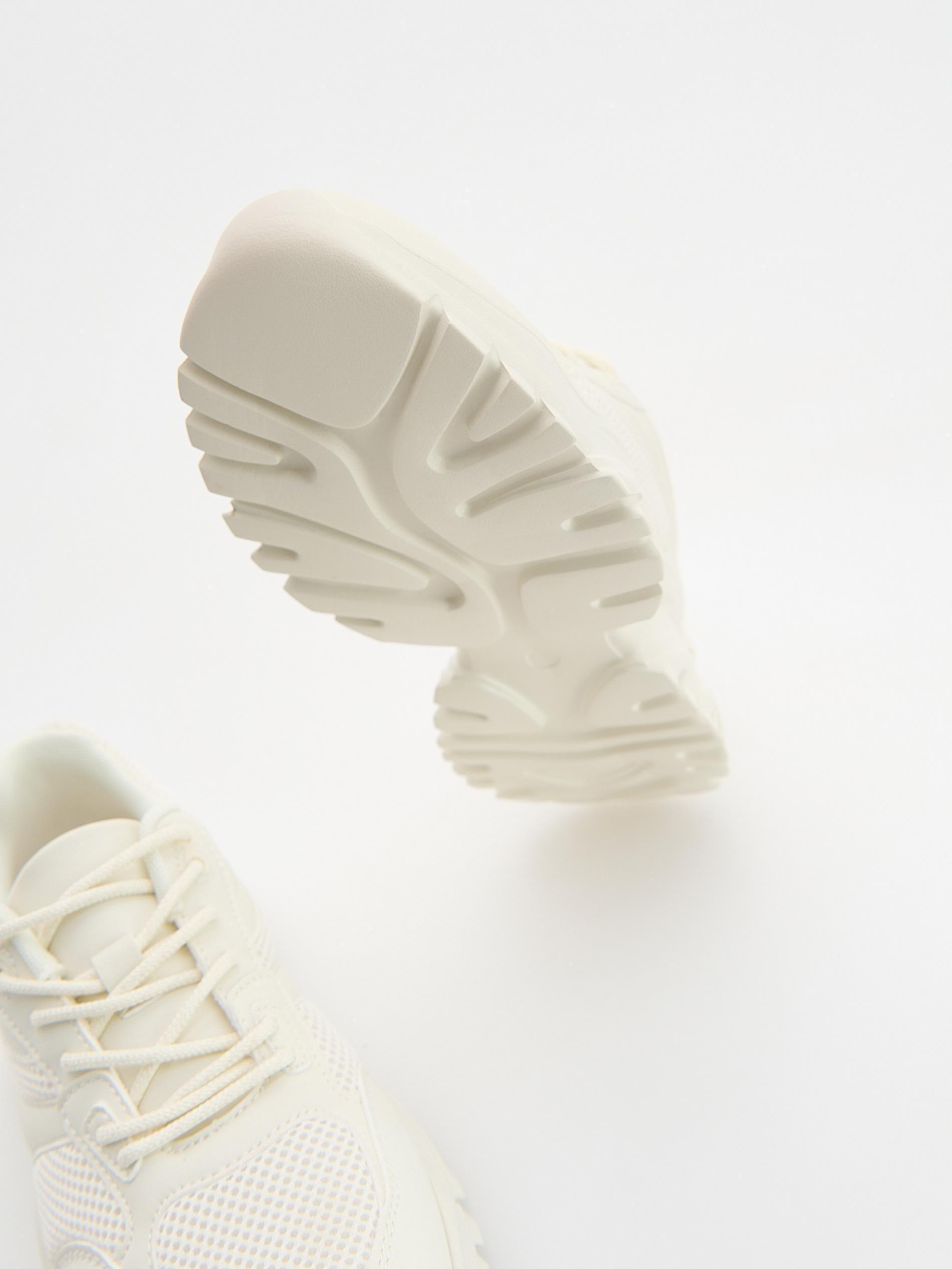 Cream Sneakers, Ivory, large image number 3