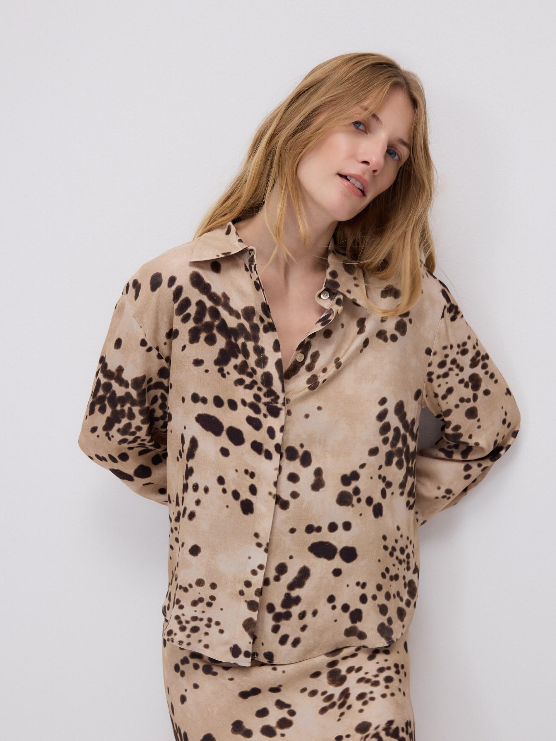 Multicolour Patterned Viscose Shirt, Multicolor, large image number 1