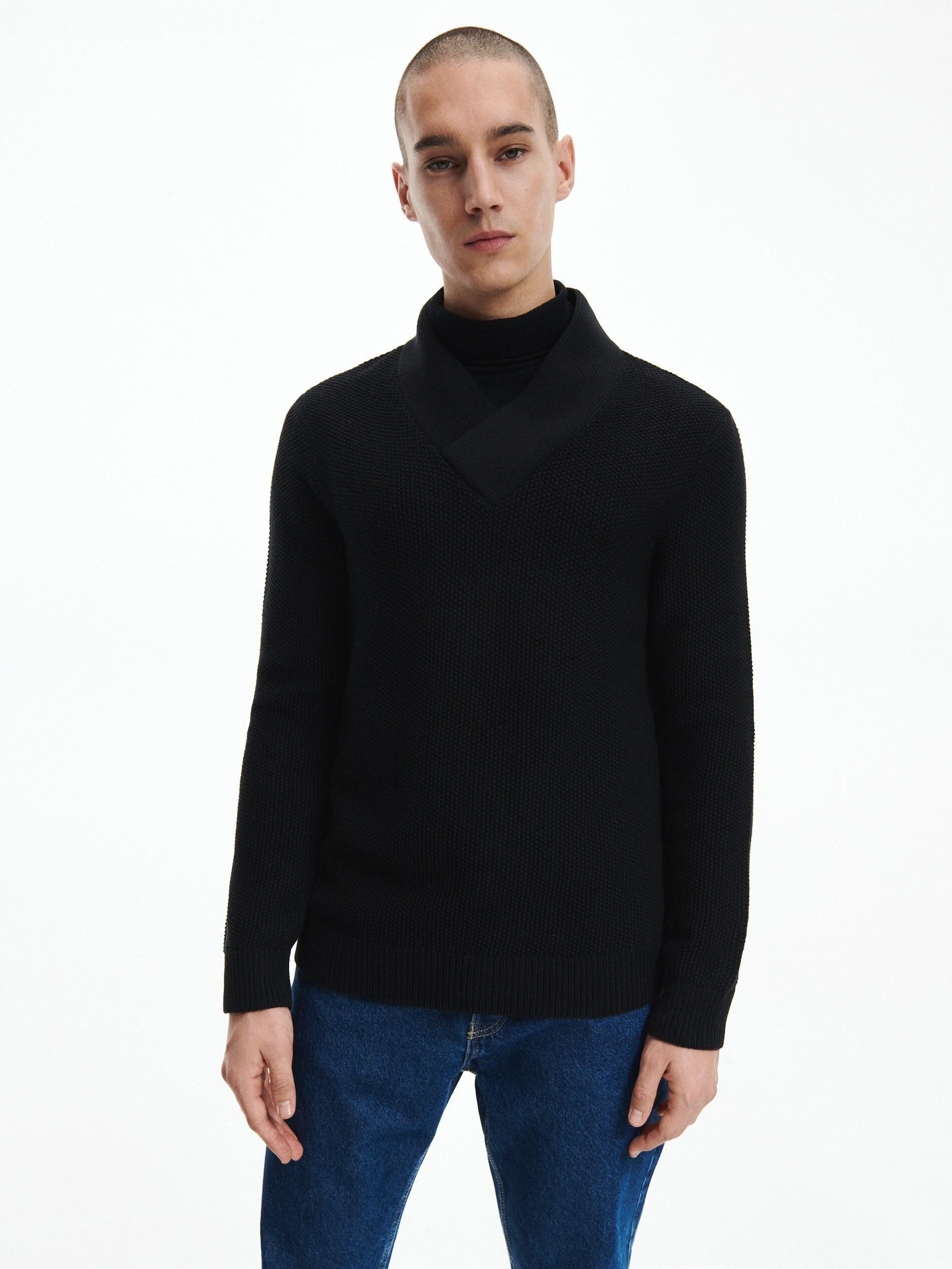 Black V Neck Jumper, , large image number 2
