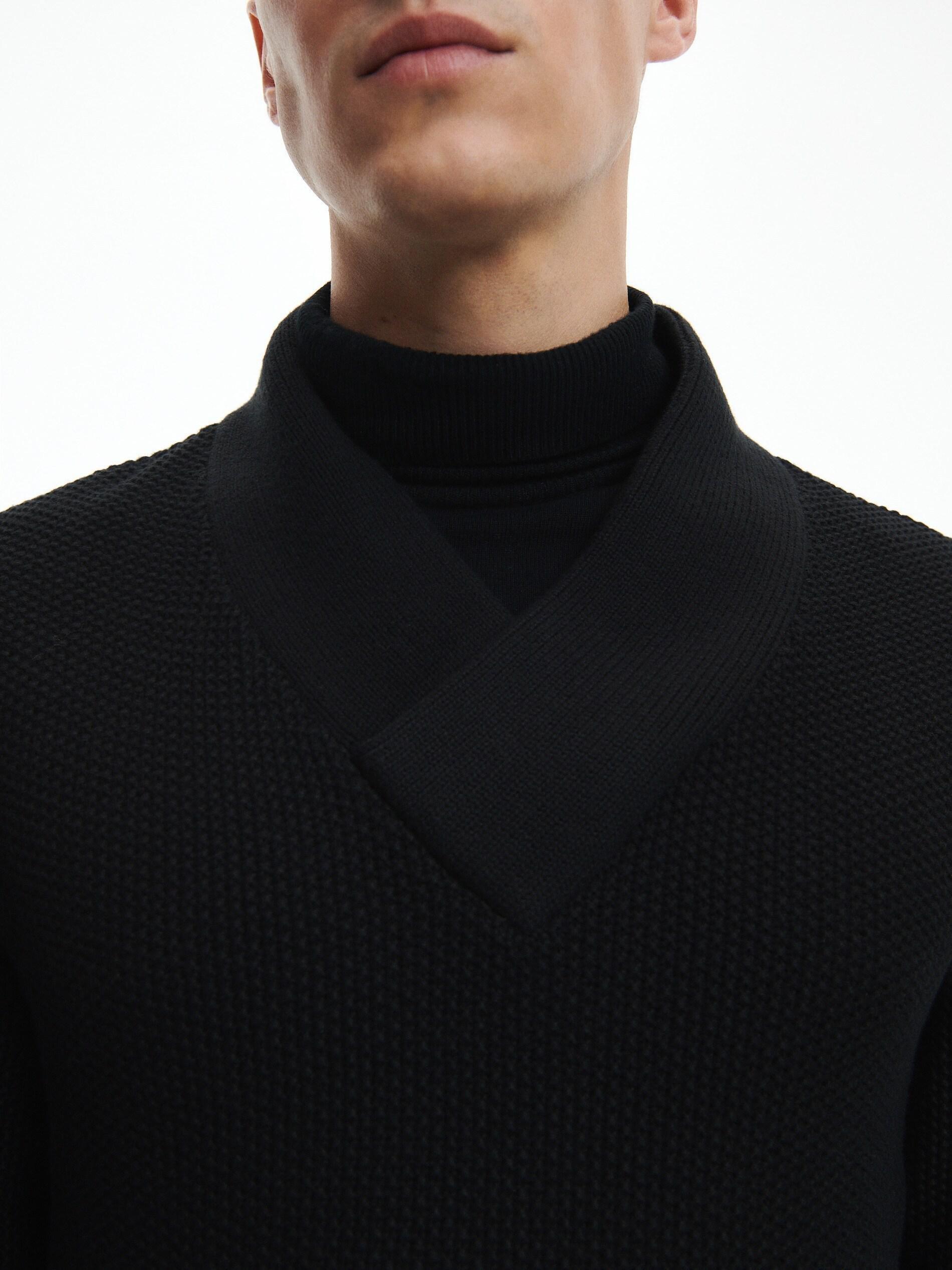 Black V Neck Jumper, , large image number 3