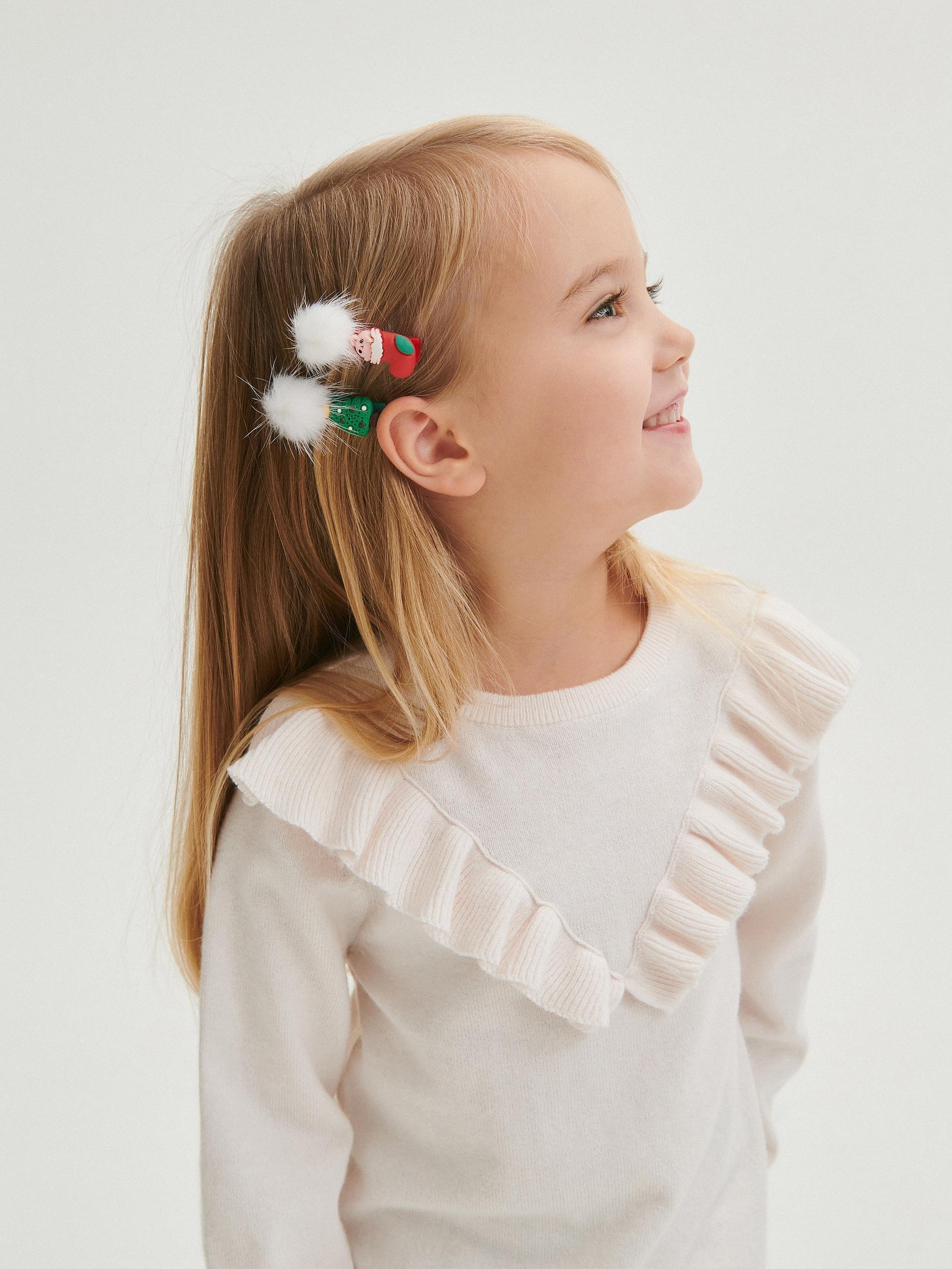 Cream Jumper With Peplum Hem, Kids Girls, , large image number 0