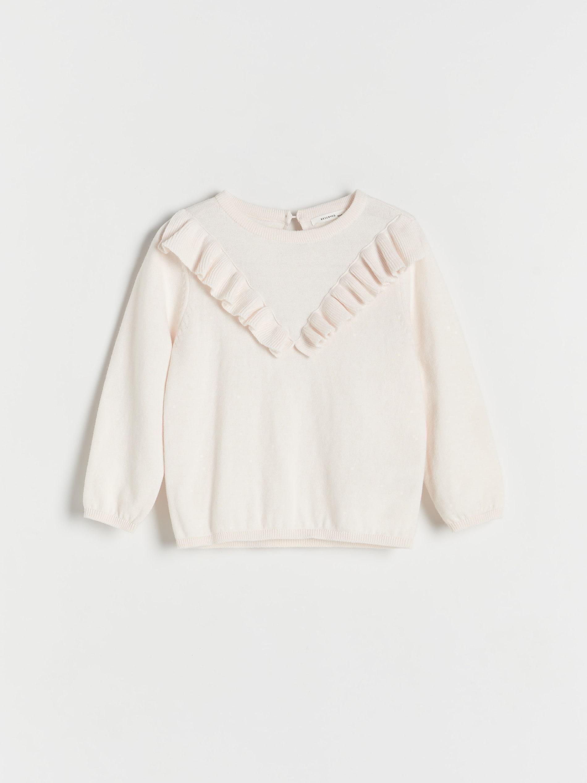 Cream Jumper With Peplum Hem, Kids Girls, , large image number 3