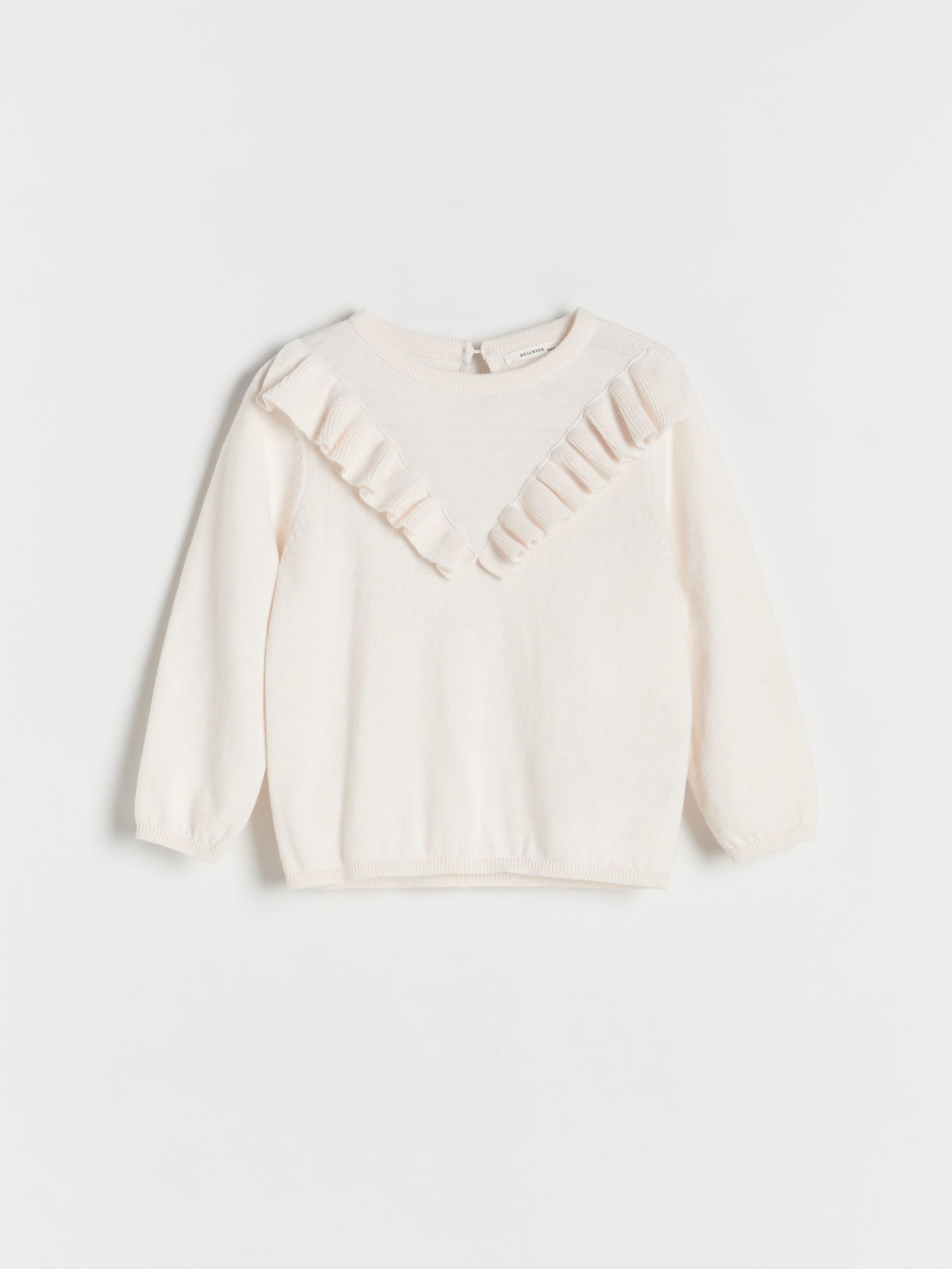 Reserved - Cream Jumper With Peplum Hem, Kids Girls