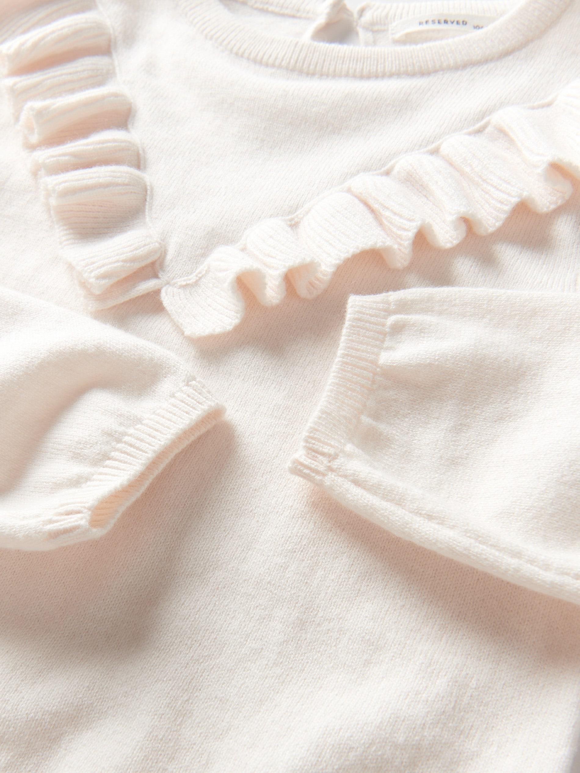 Cream Jumper With Peplum Hem, Kids Girls, , large image number 4