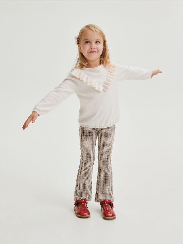 Cream Jumper With Peplum Hem, Kids Girls, , large image number 5