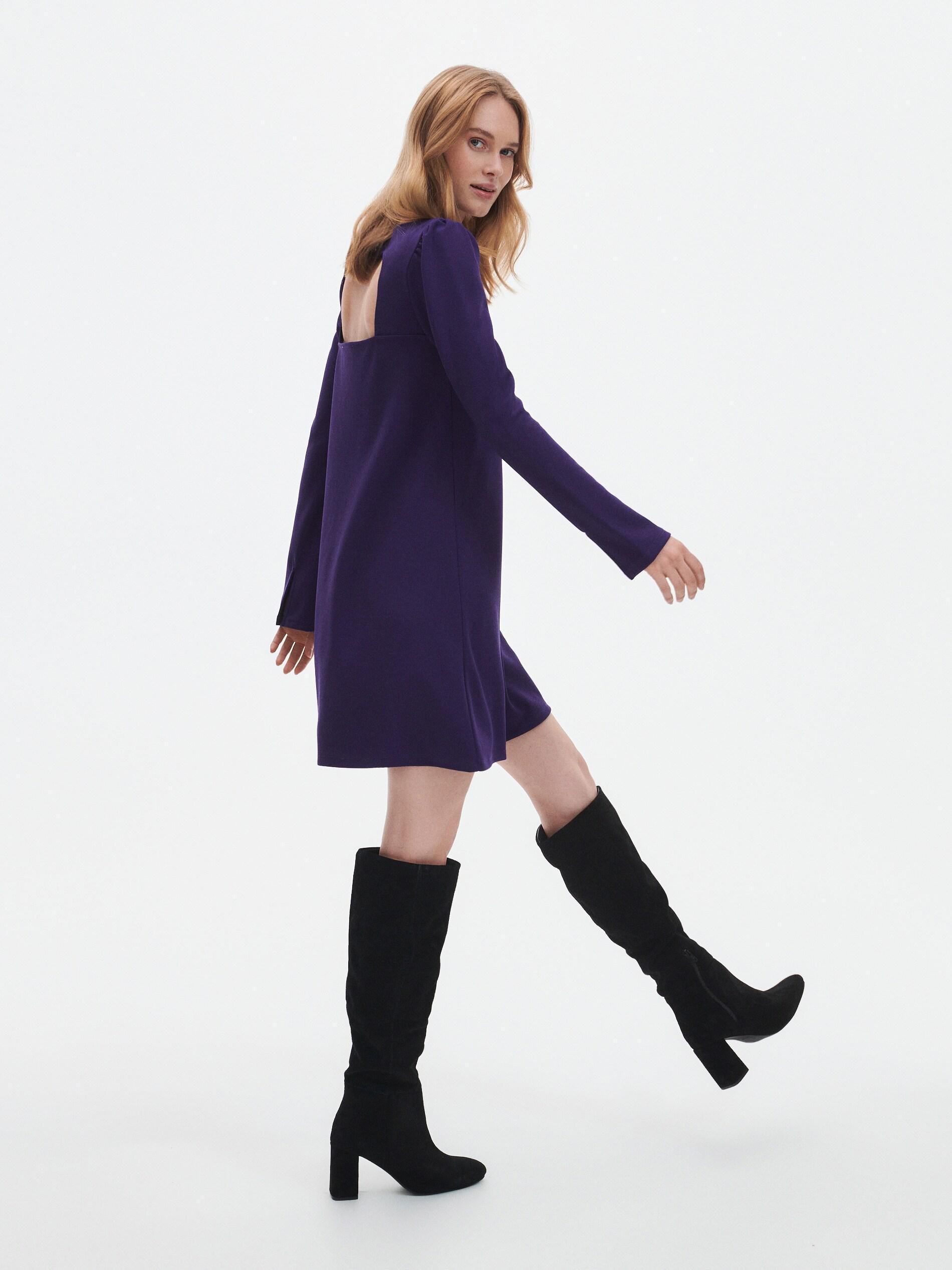 Purple Dress With Cut-Out To The Back, , large image number 2