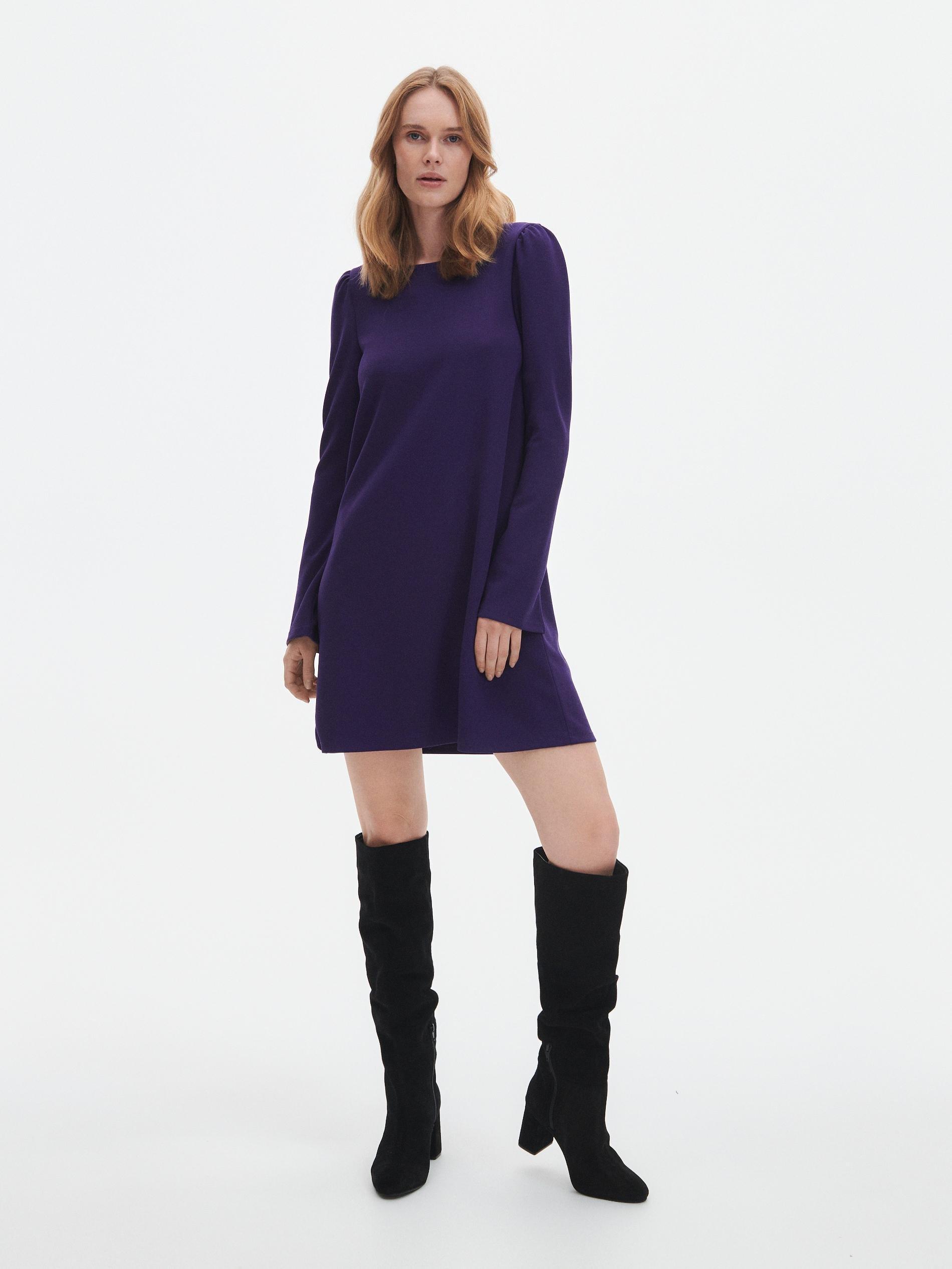 Purple Dress With Cut-Out To The Back, , large image number 5