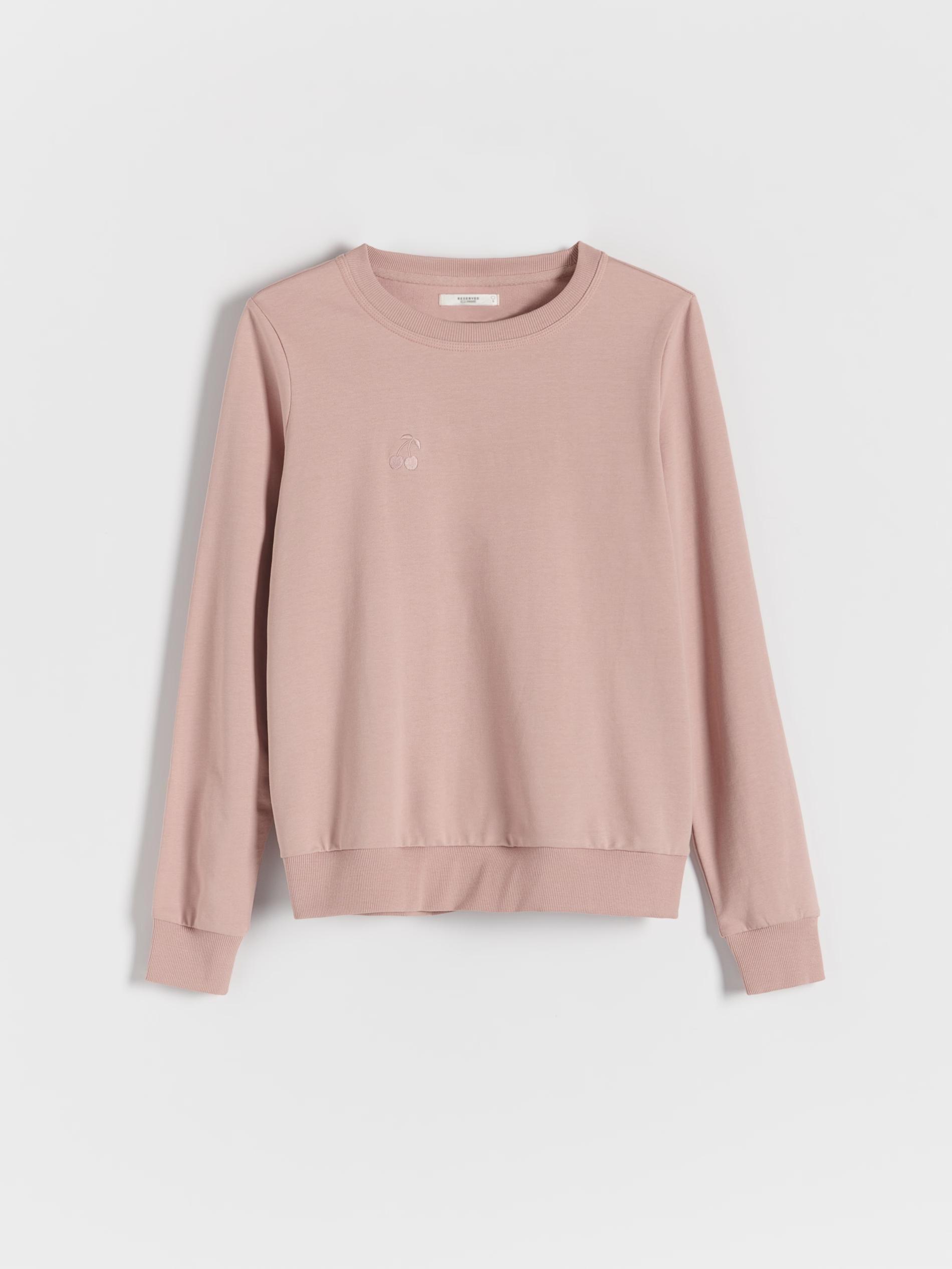 Purple Cotton Sweatshirt With Embroidery Detail, , large image number 4