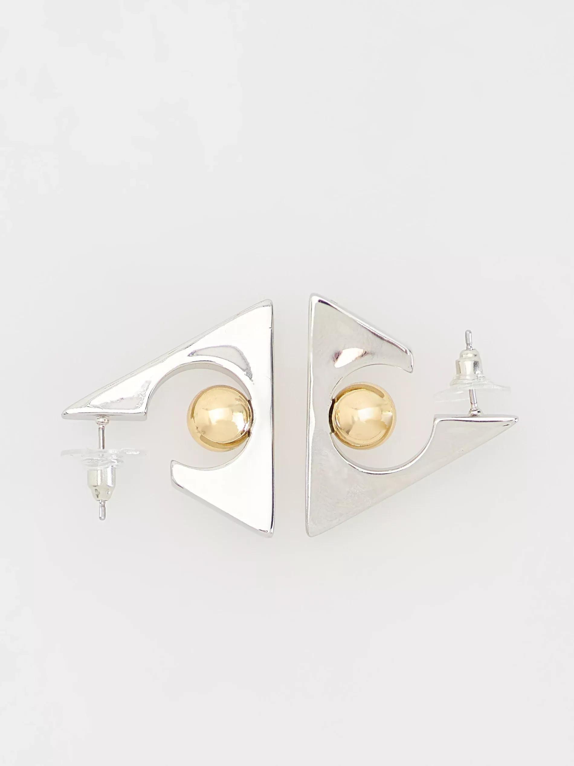 Multicolour Geometric Earrings, Multicolor, large image number 2