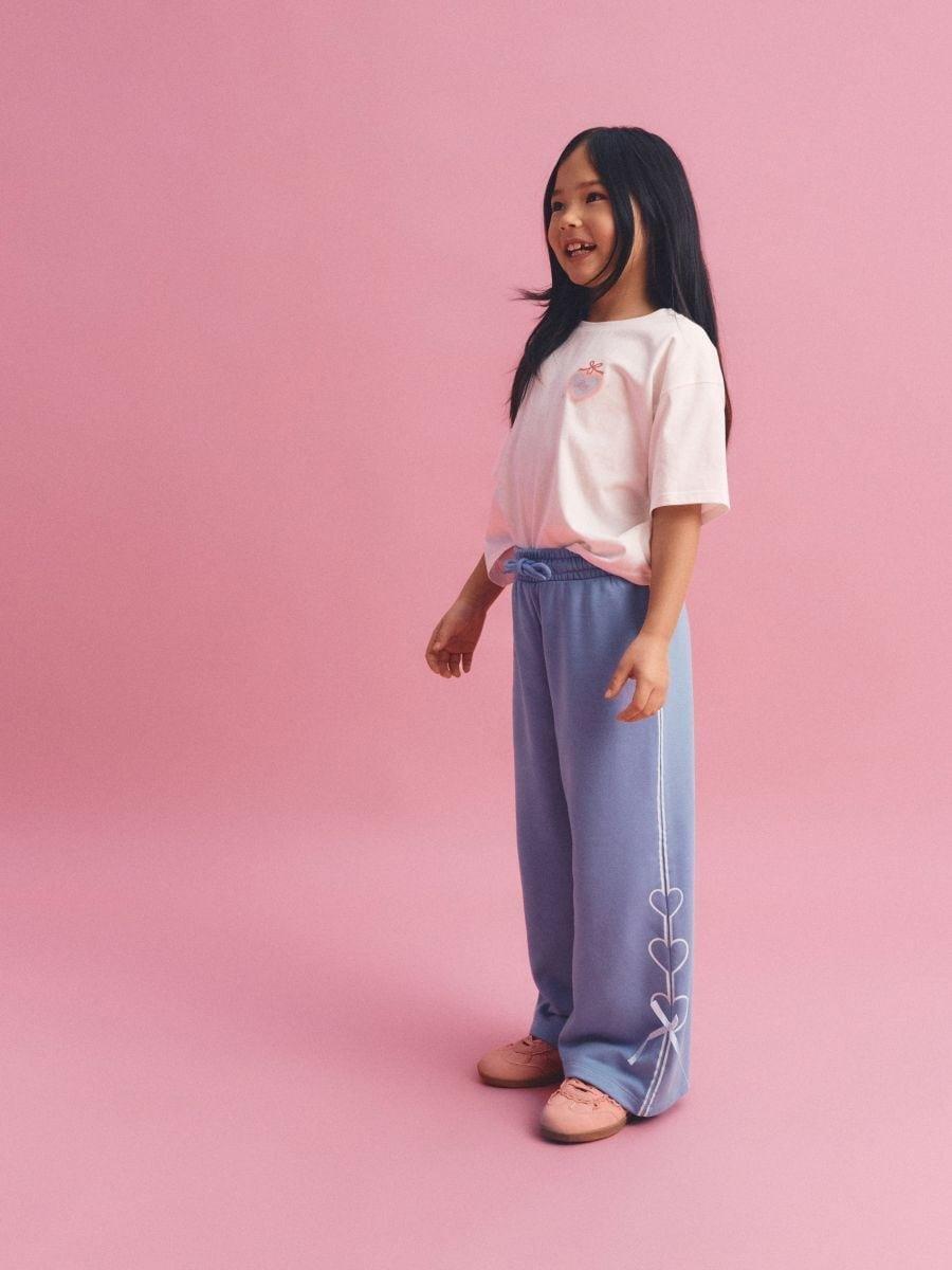 Turquoise Sweatpants with bow details, Turquoise, large image number 1