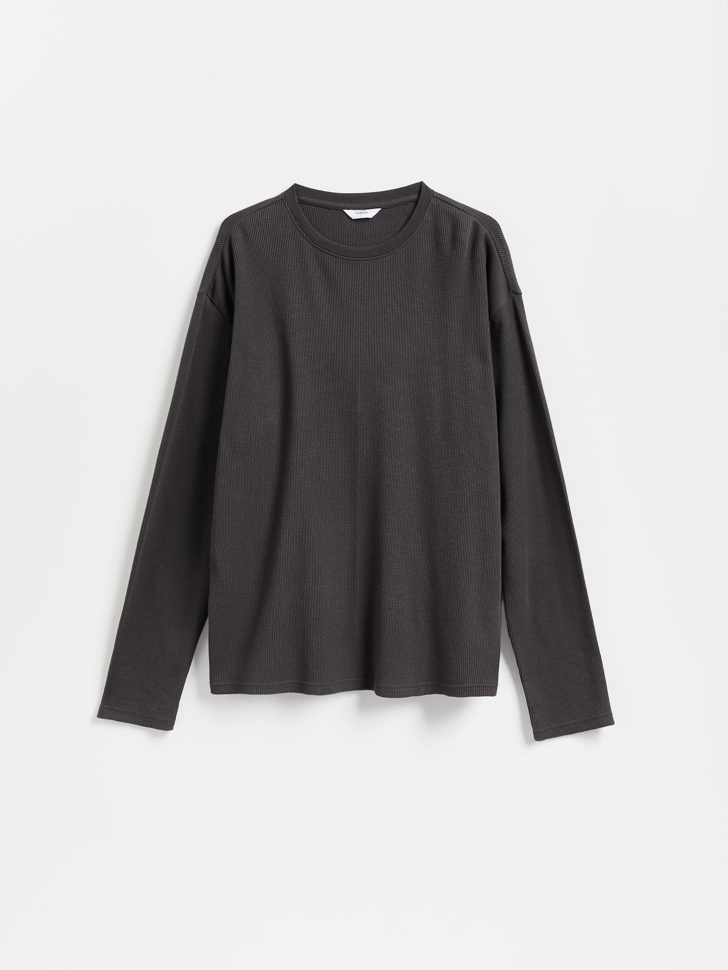 Grey Structural Long Sleeve T-Shirt, Grey, large image number 3