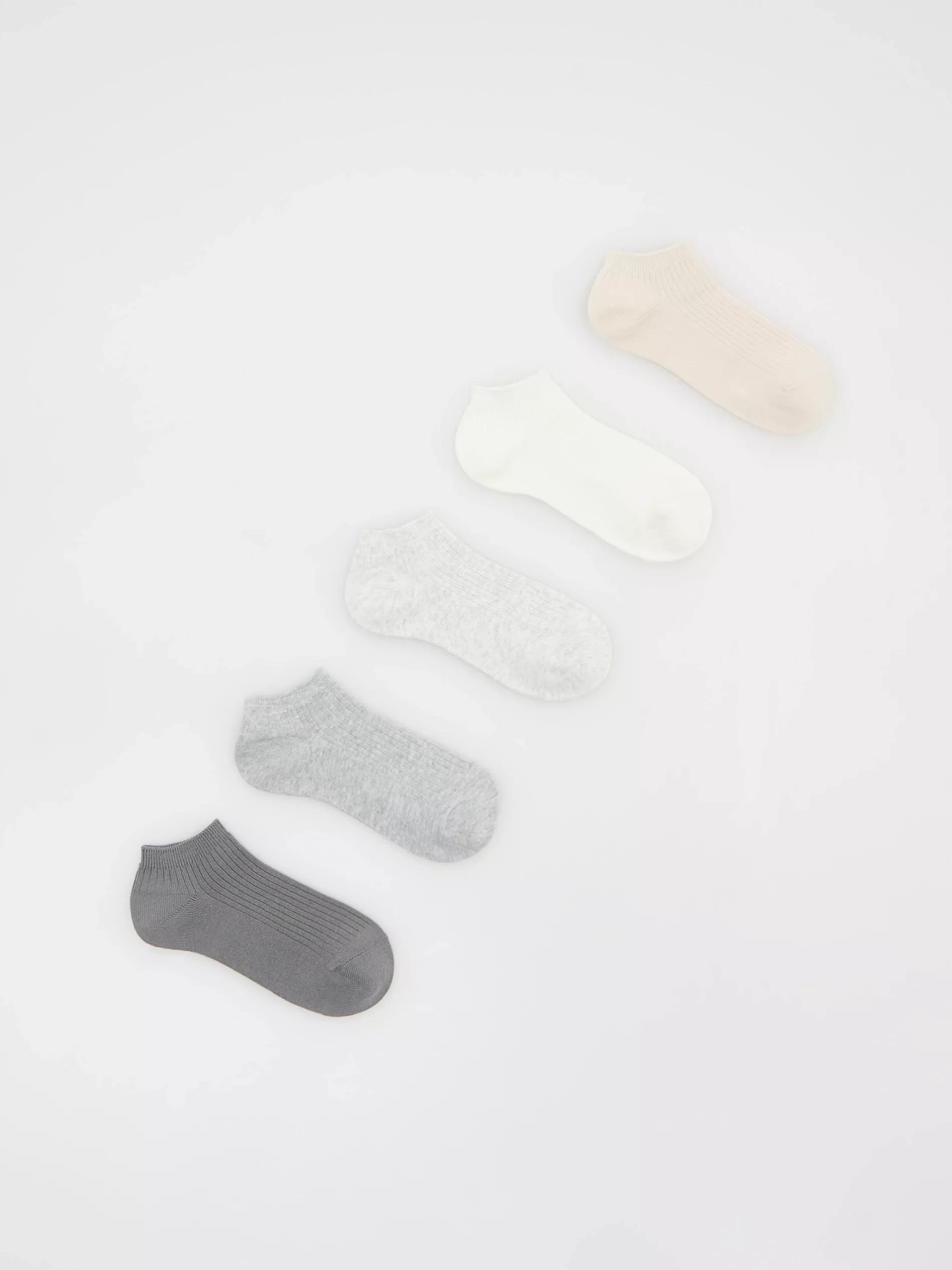 Grey Set Of 5 Socks, , large image number 0