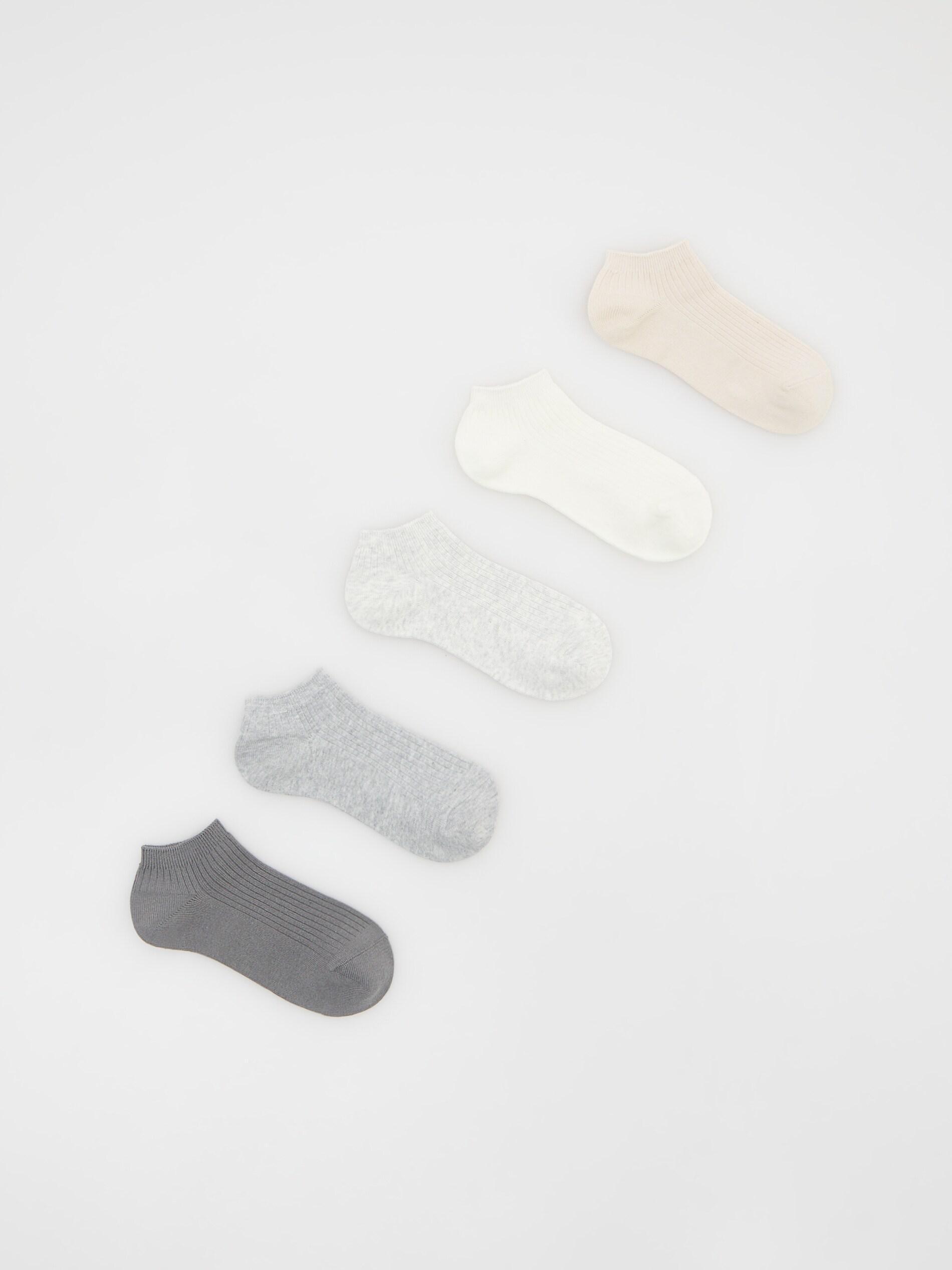 Grey Set Of 5 Socks, , large image number 1