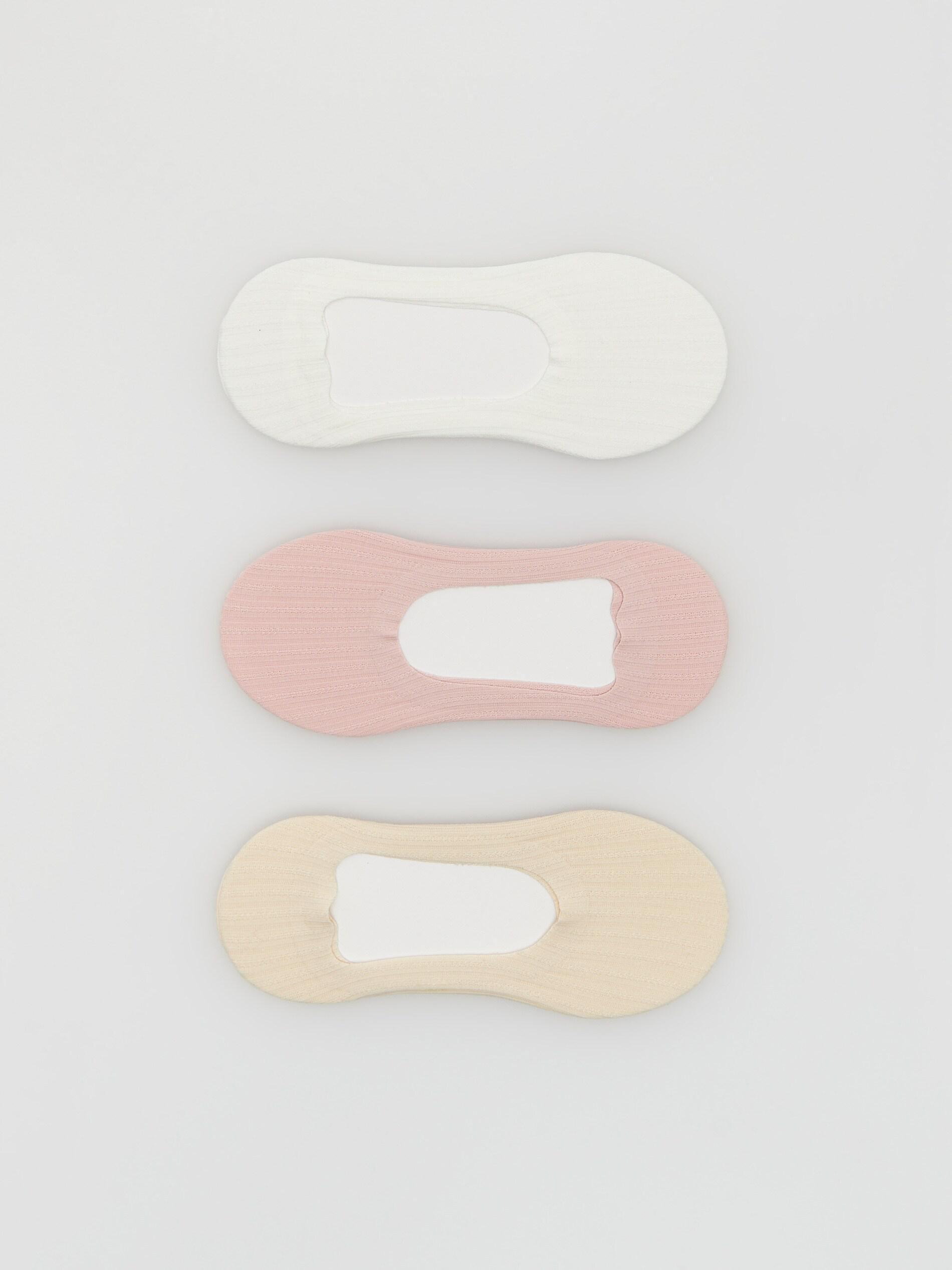 Reserved - Ivory 3 pack no show socks