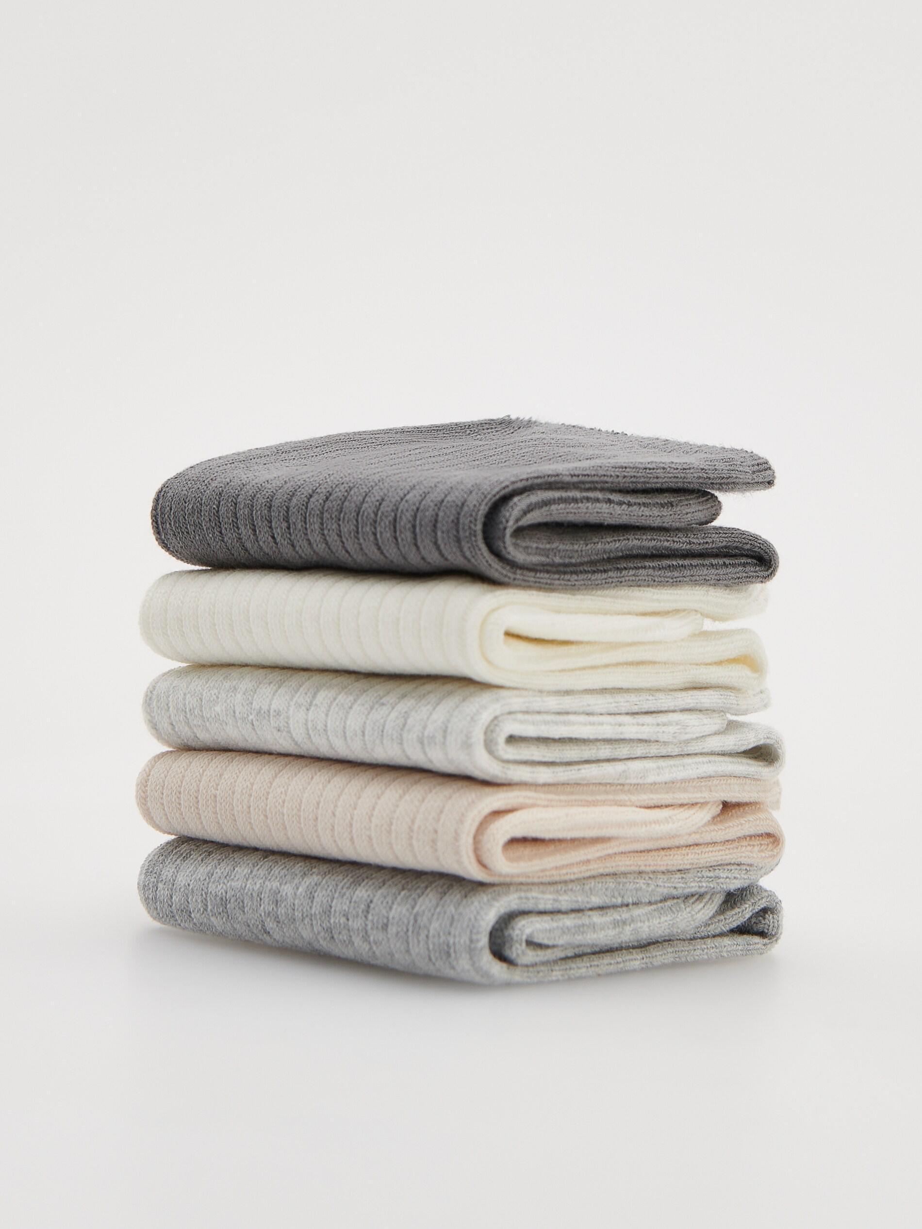 Grey Socks, Set Of 5, , medium