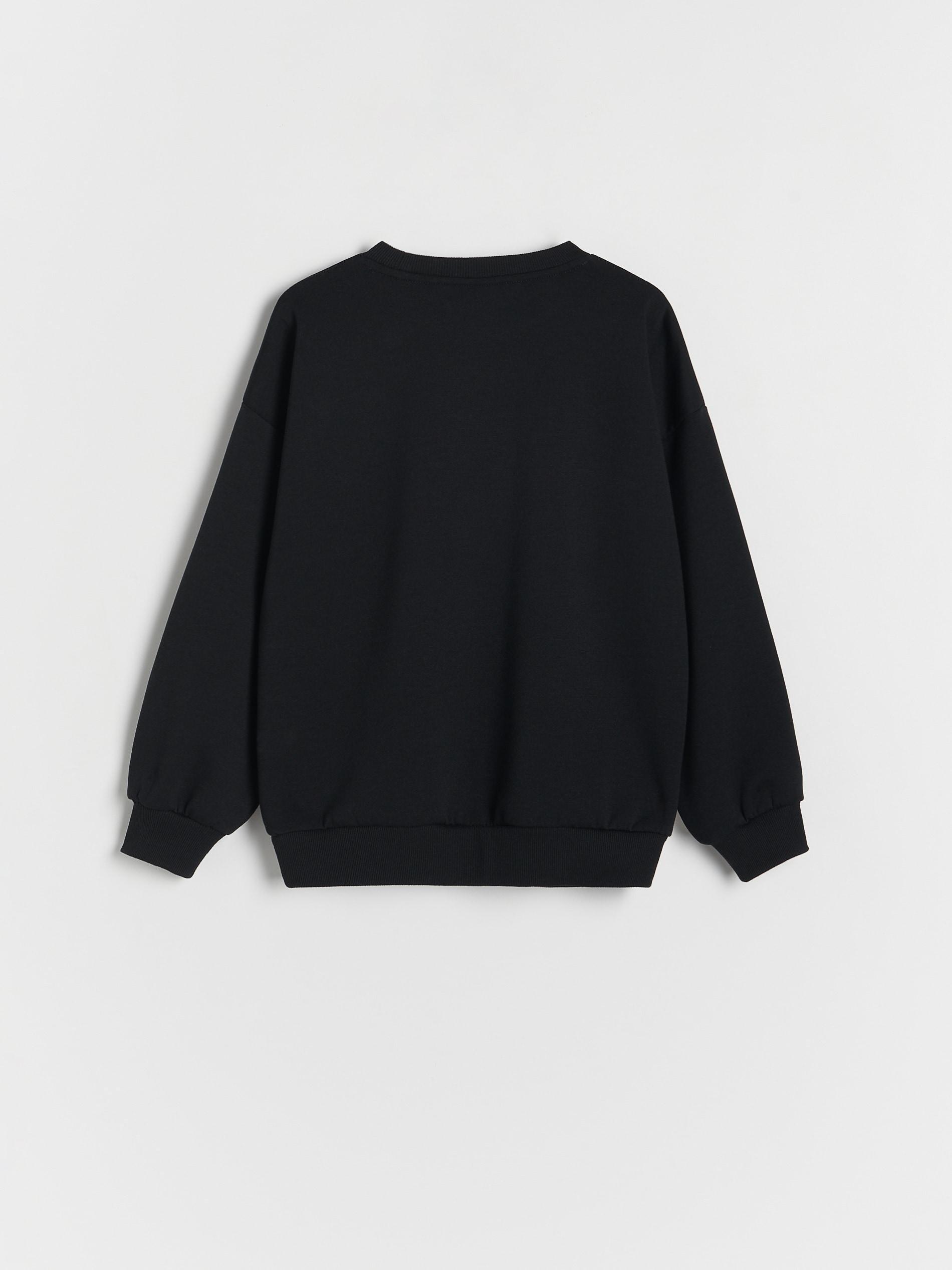 Reserved - Black Printed Sweatshirt, Kids Boys