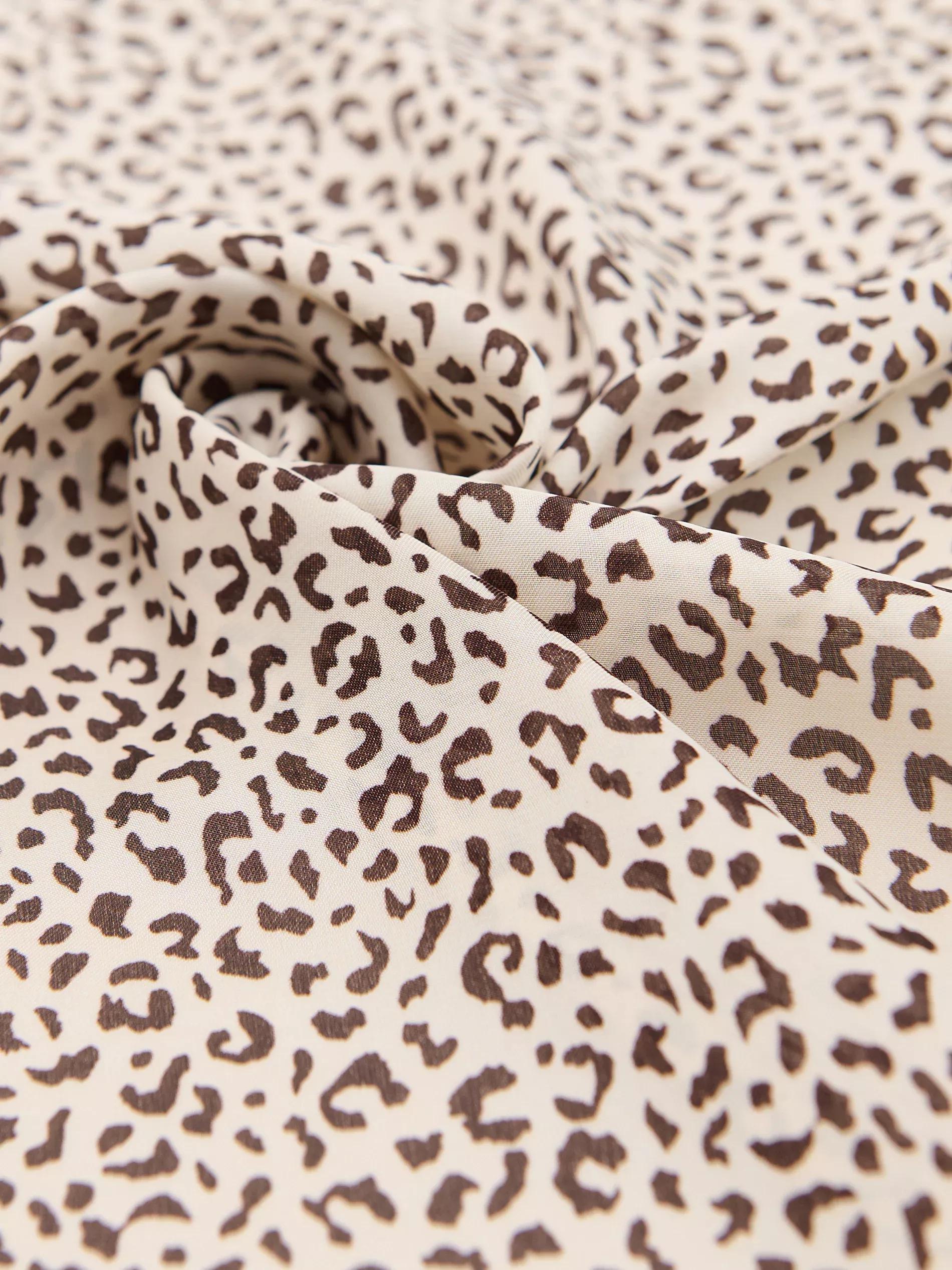 White Patterned Scarf, White, large image number 2