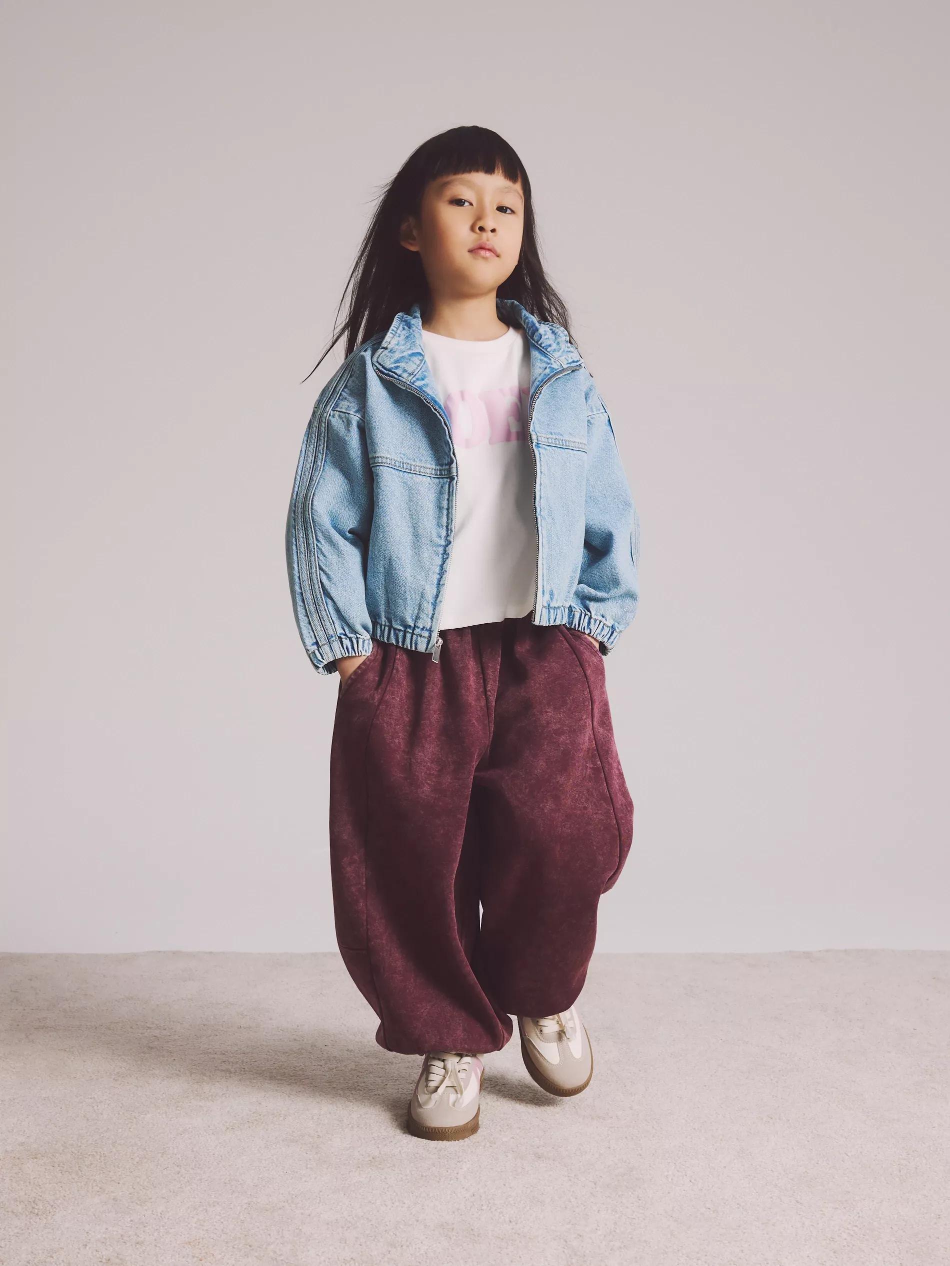 Maroon Sweatpants With Wash Effect, Burgundy, large image number 3