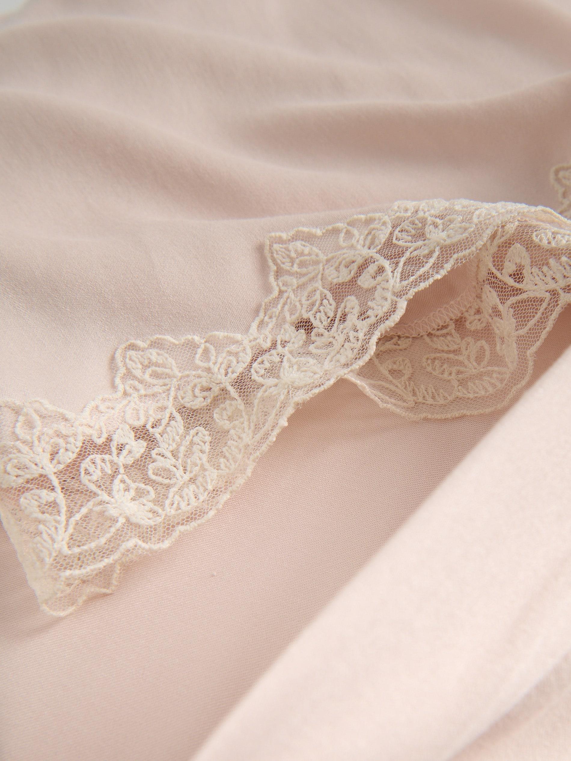 Beige Robe With Lace, Ivory, large image number 4