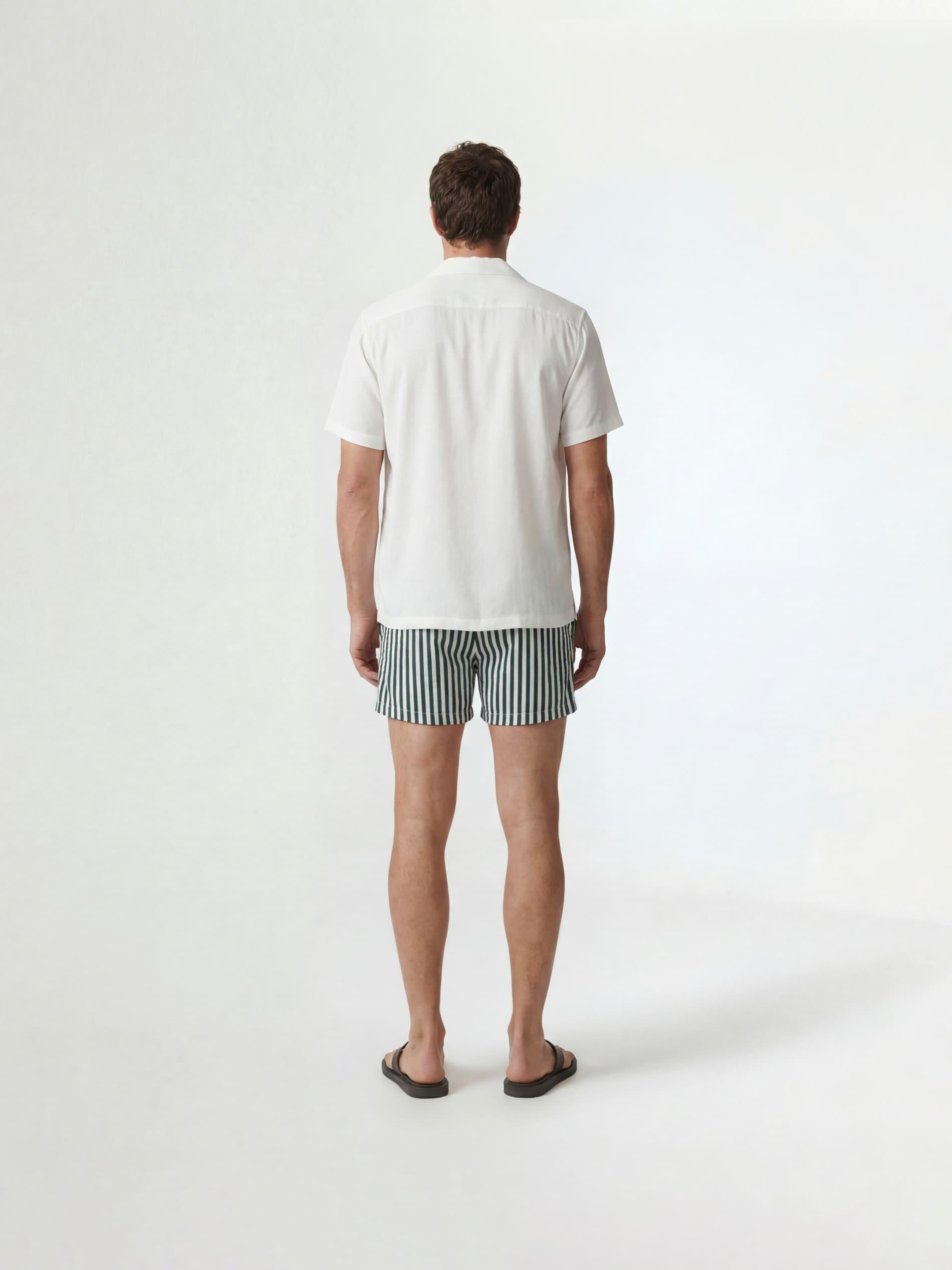 Green Stripe Beach Shorts, Khaki, large image number 3
