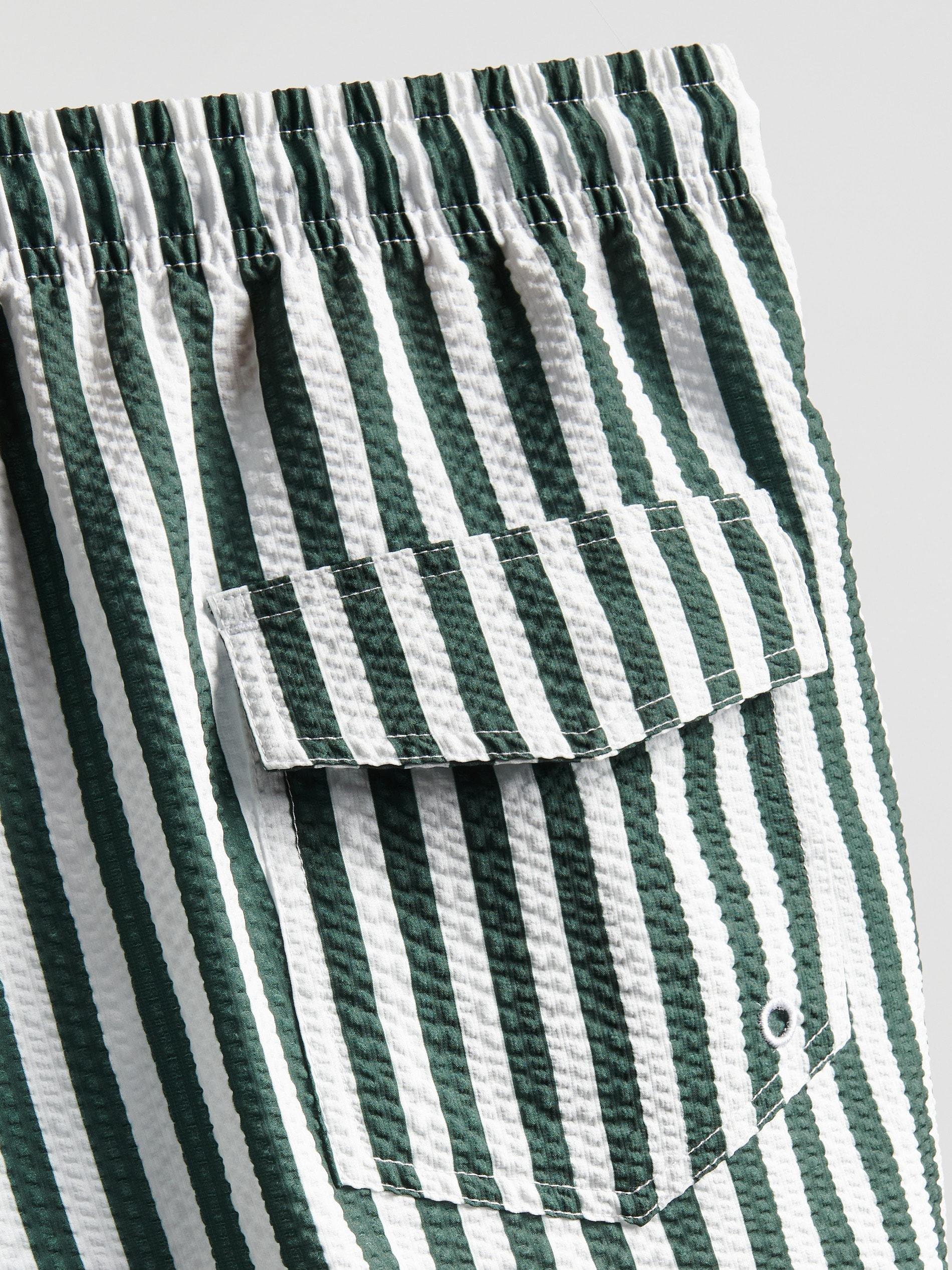 Green Stripe Beach Shorts, Khaki, large image number 4