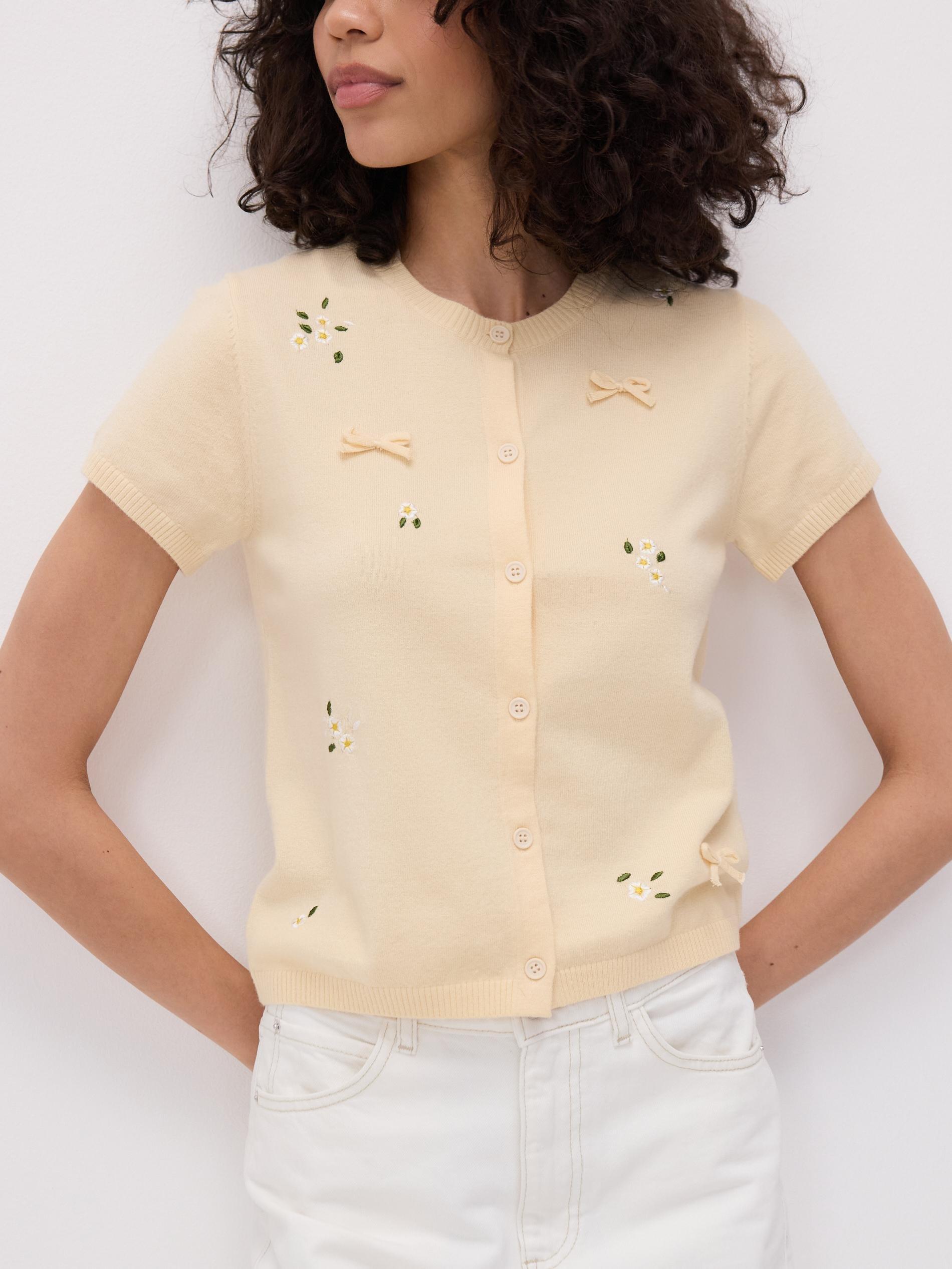 Yellow Viscose Blend Blouse, Yellow, medium