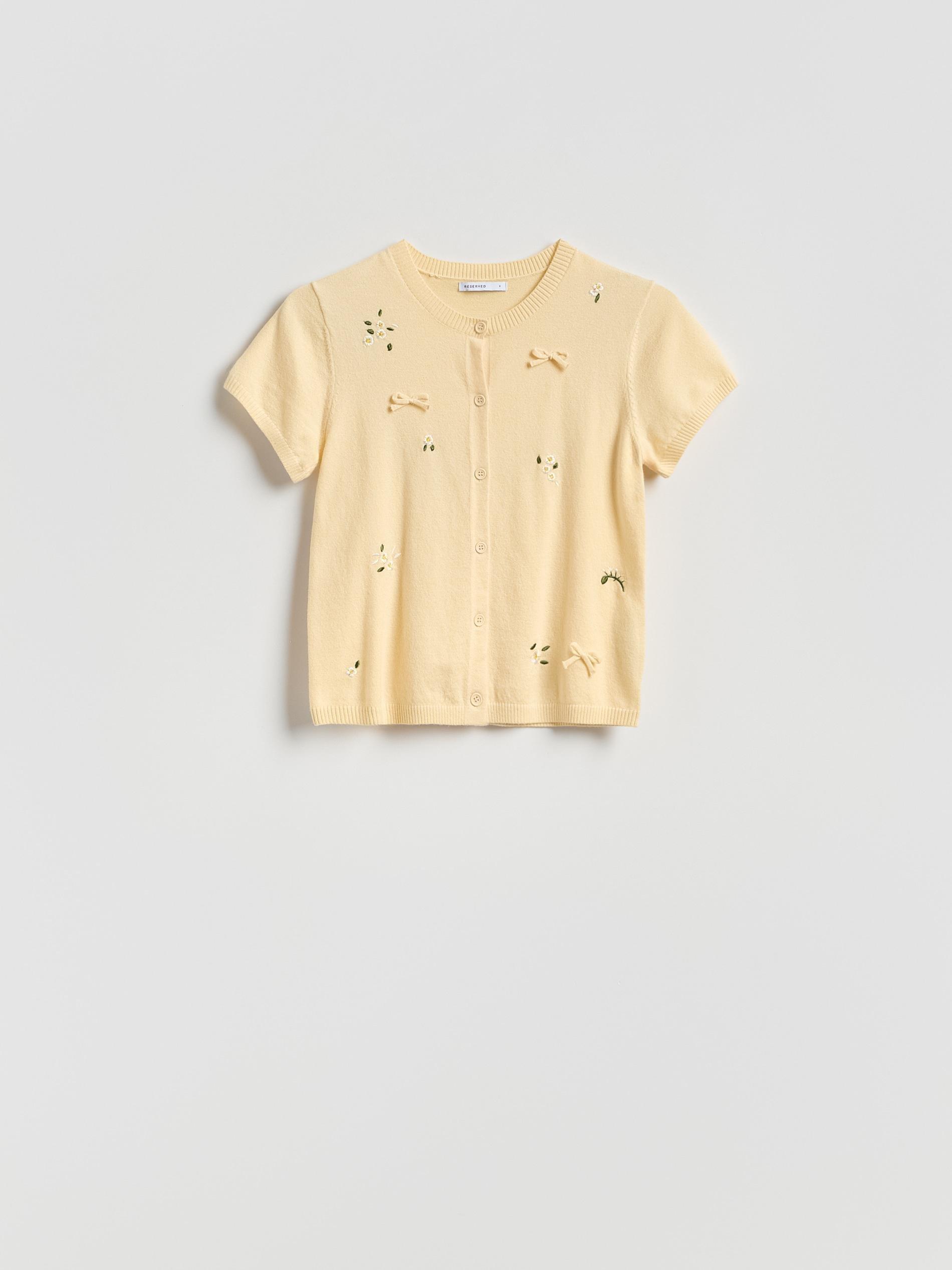 Yellow Viscose Blend Blouse, Yellow, large image number 4