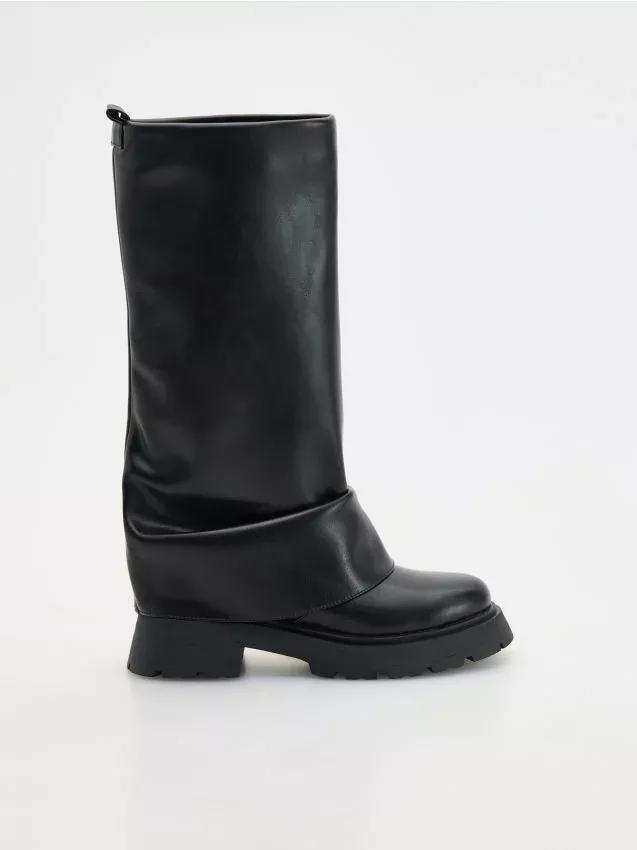Black High Heel Boots, , large image number 0