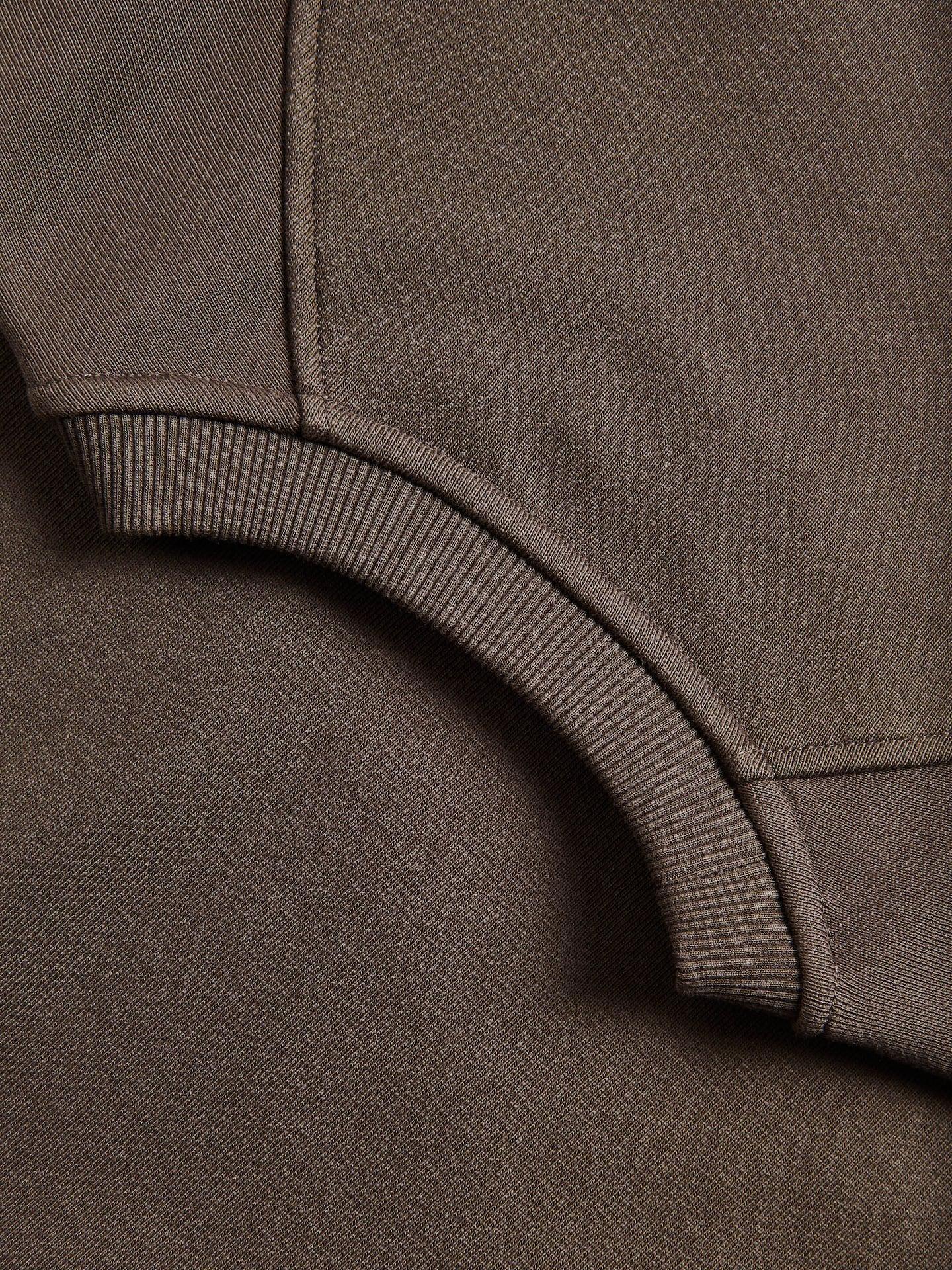 Brown Plain Oversized Sweatshirt, Brown, medium