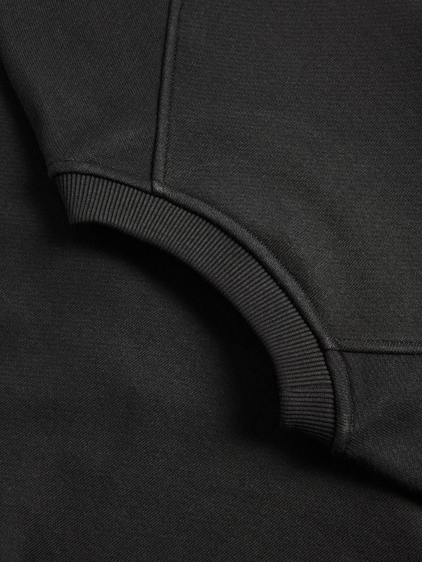 Black Plain Oversized Sweatshirt, Black, medium