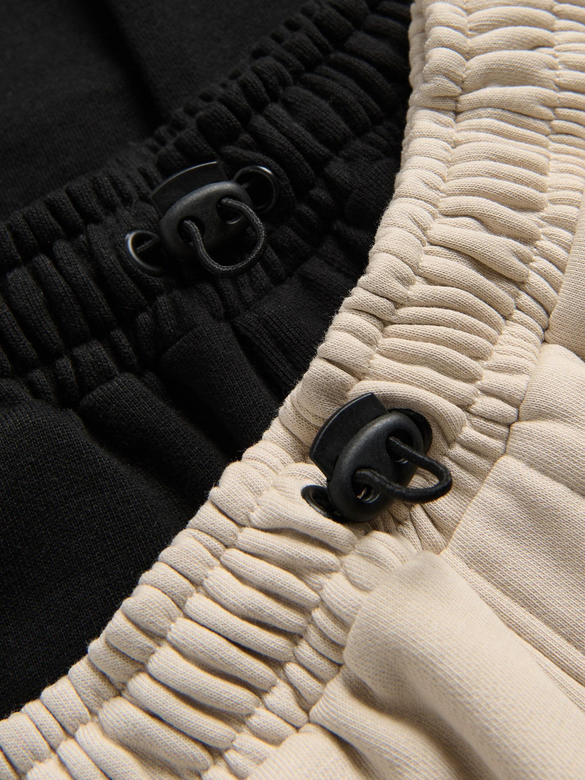 Black Cotton Cargo Trousers, Black, medium