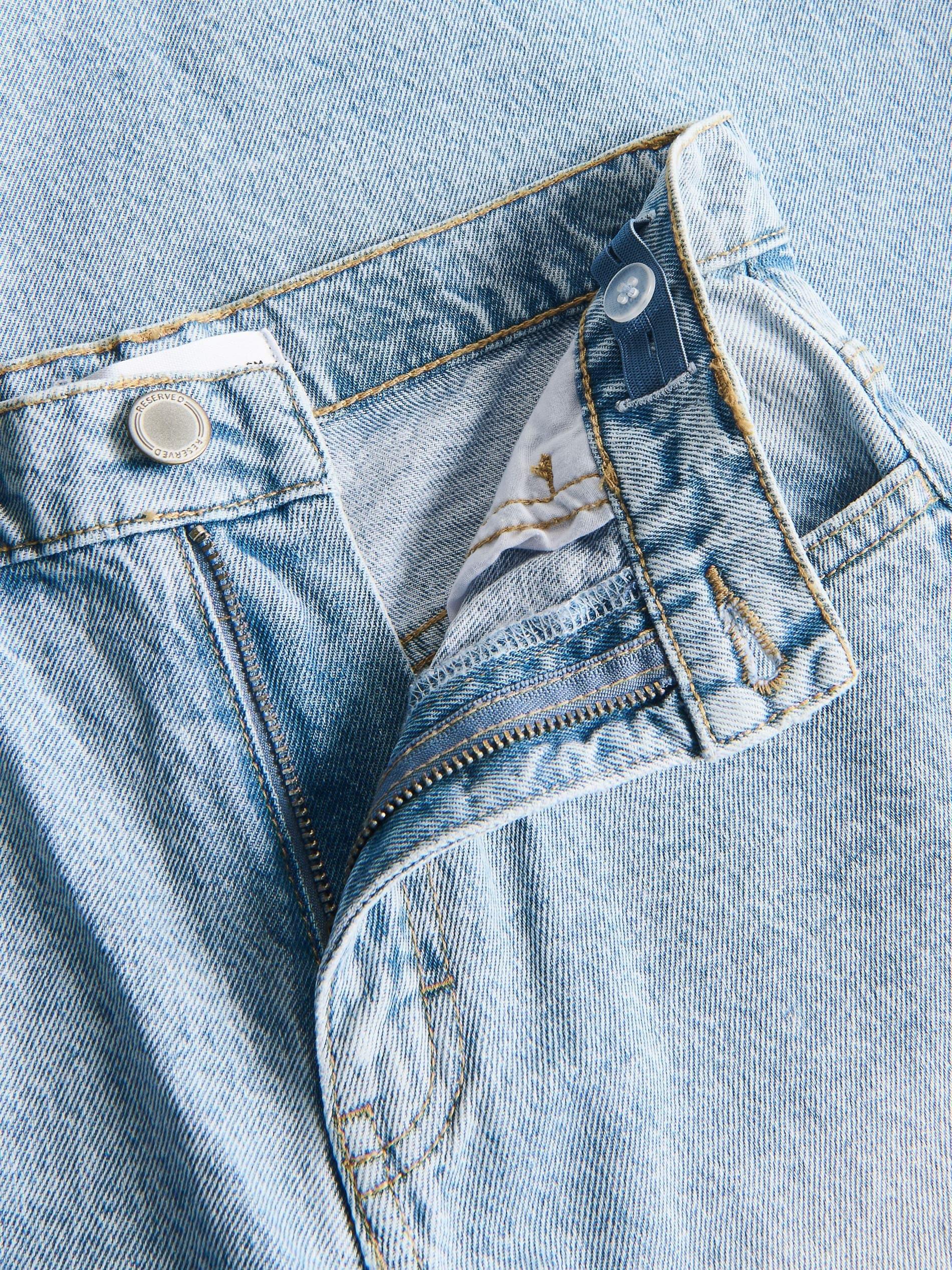 Blue Baggy Jeans With Embroidery Detailing, Blue, large image number 1