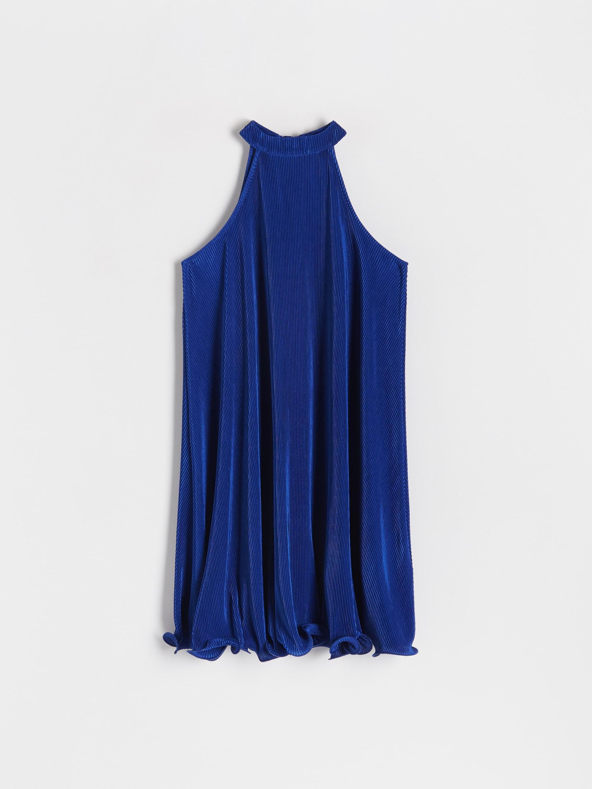 Blue Pleated mini dress, , large image number 0