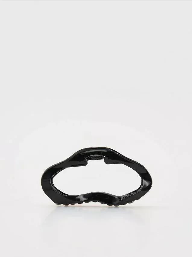 Black Hair Clip, Black, large image number 0
