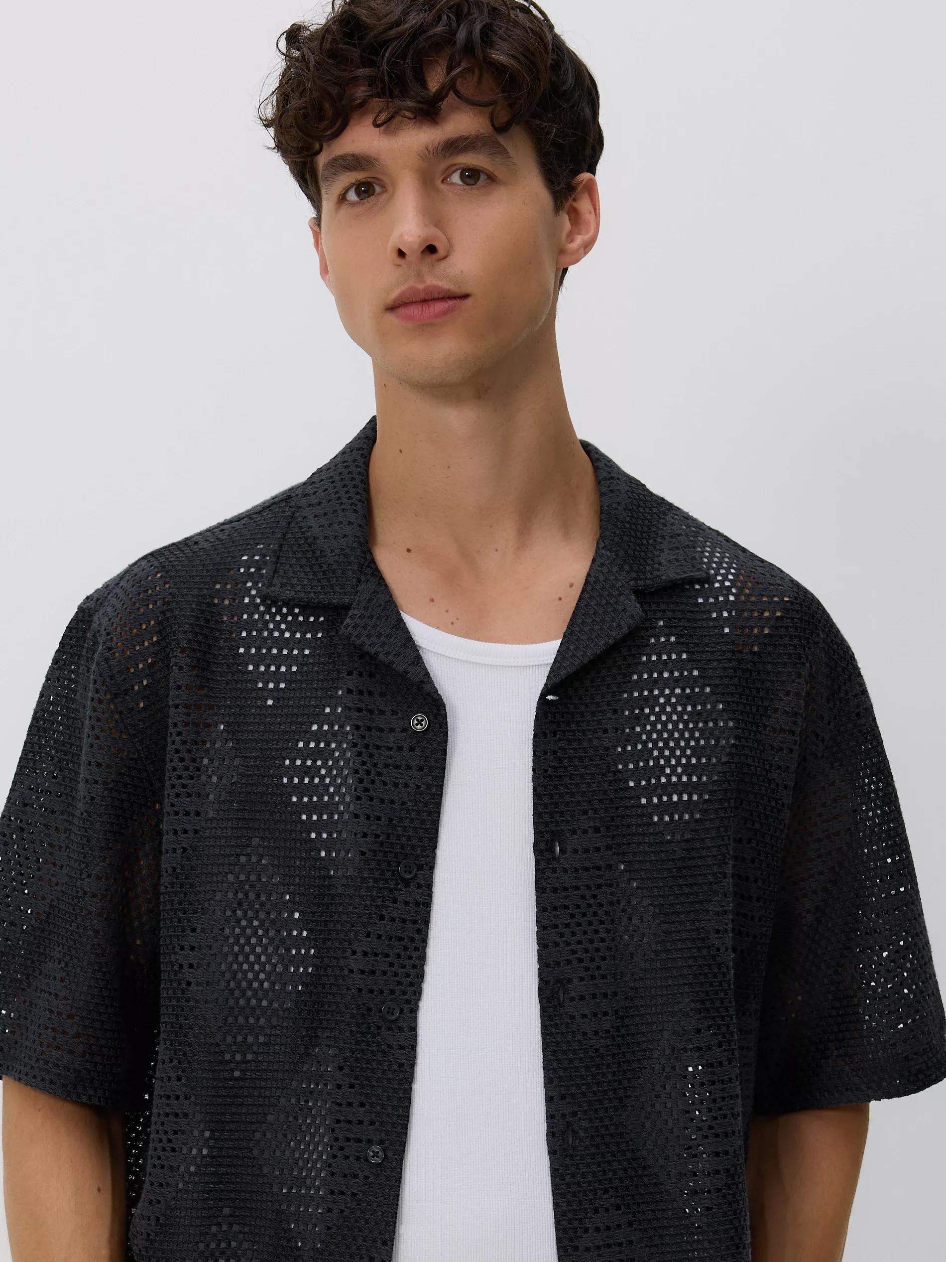 BLACK Comfort-fit lace shirt, Black, large image number 2