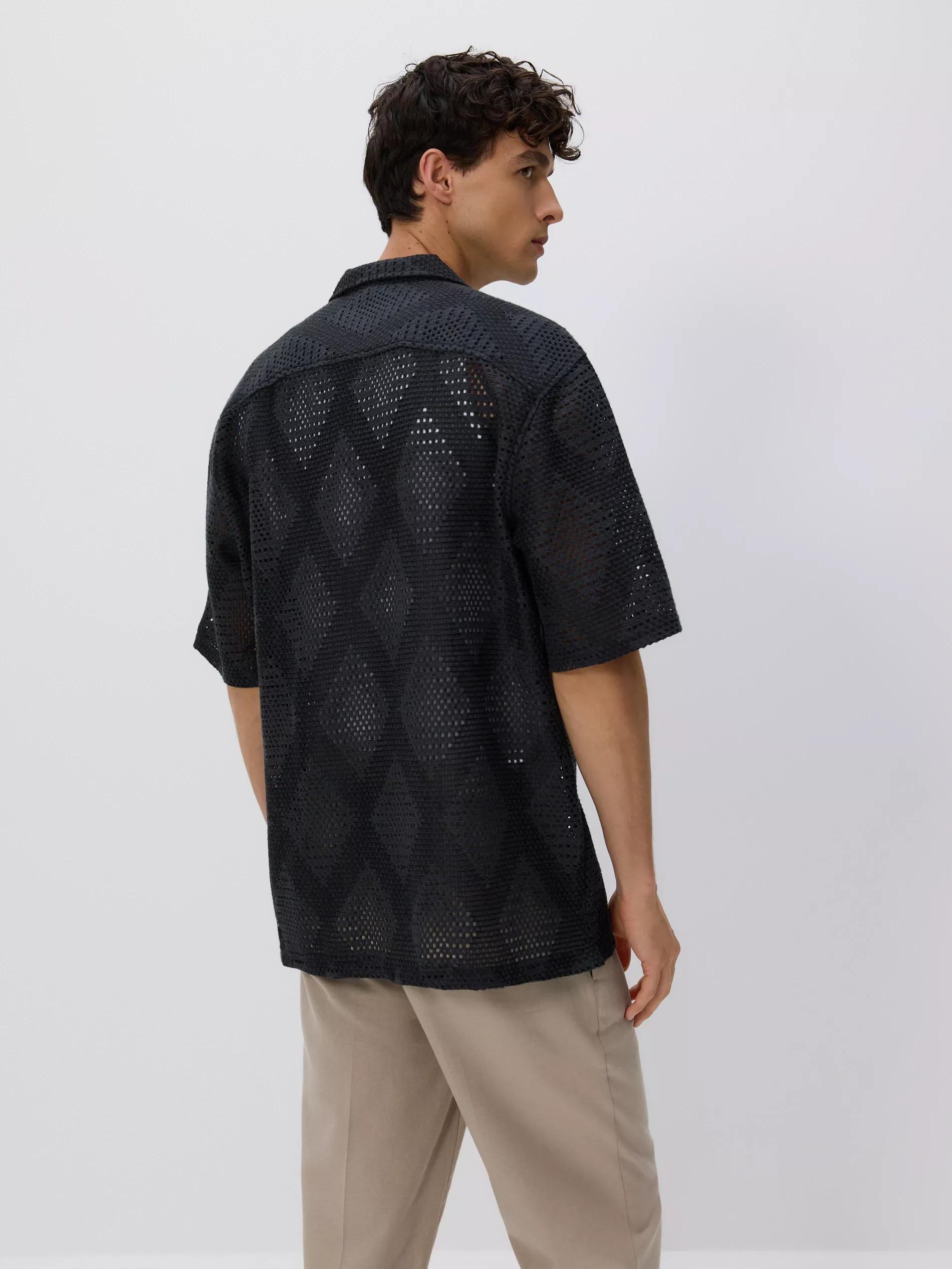 BLACK Comfort-fit lace shirt, Black, large image number 3