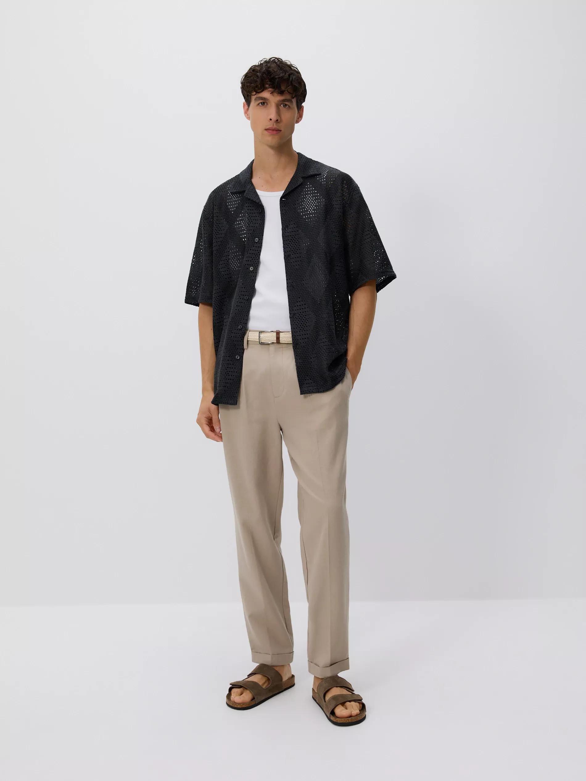 BLACK Comfort-fit lace shirt, Black, large image number 4