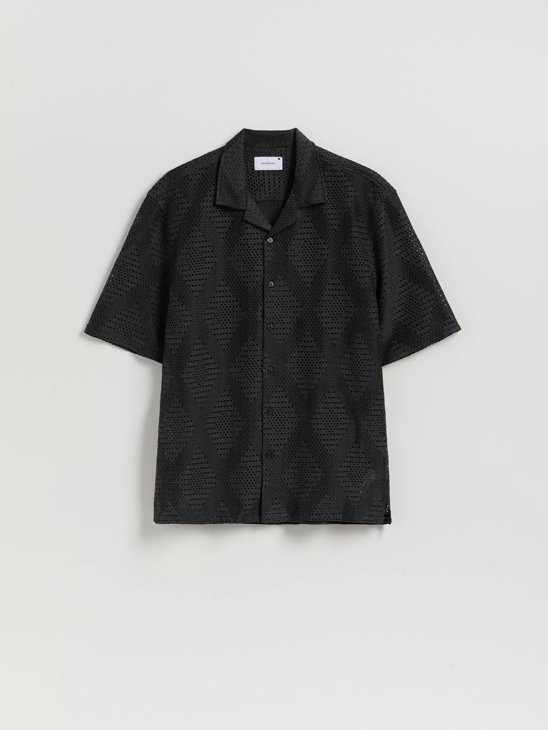 BLACK Comfort-fit lace shirt, Black, large image number 5