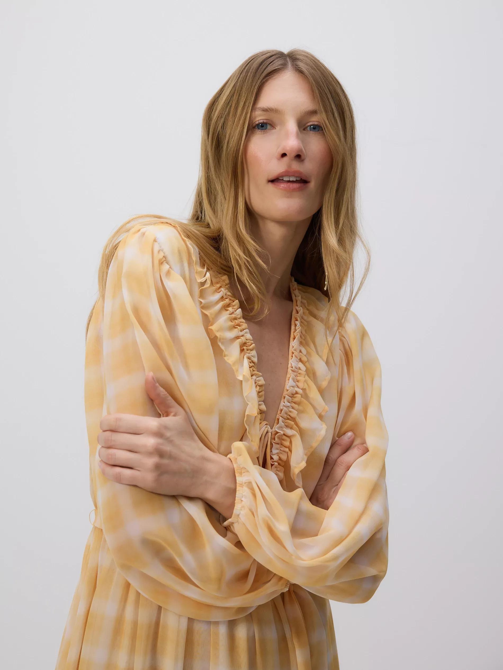 Yellow Checked Dress, , large image number 4