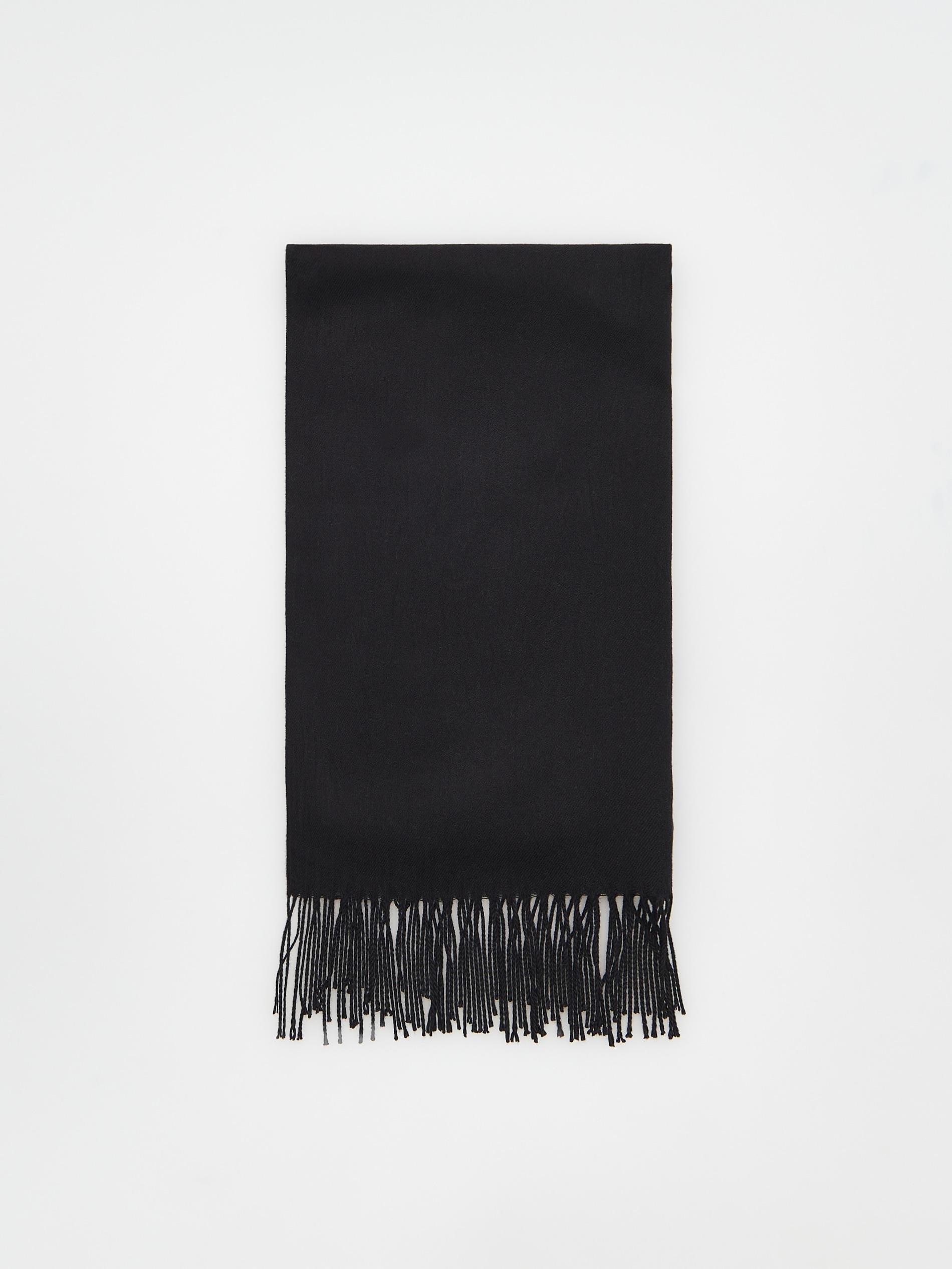 Black Viscose Blend Scarf, , large image number 0