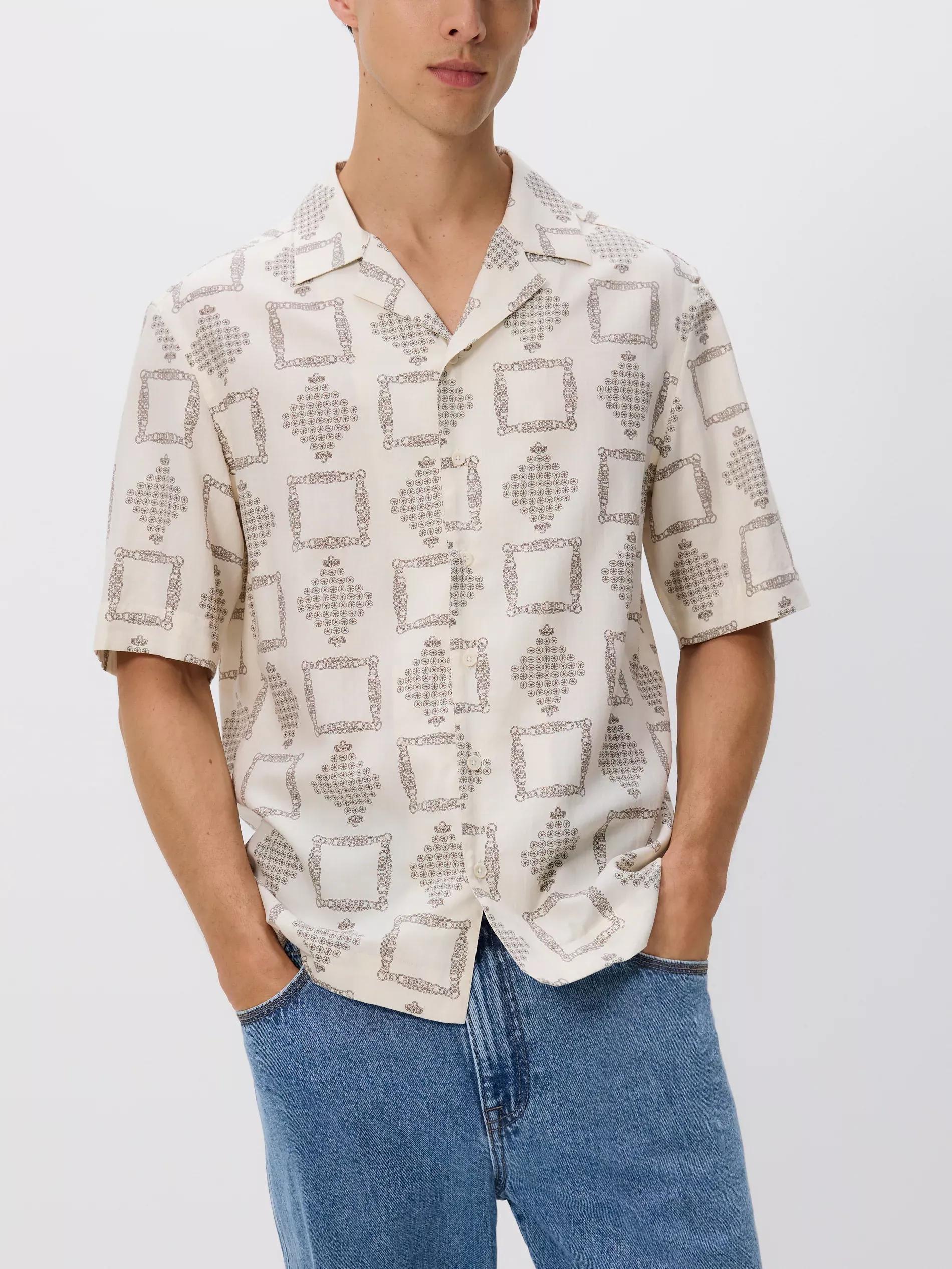 WHITE Regular fit Egyptian cotton shirt, , large image number 1