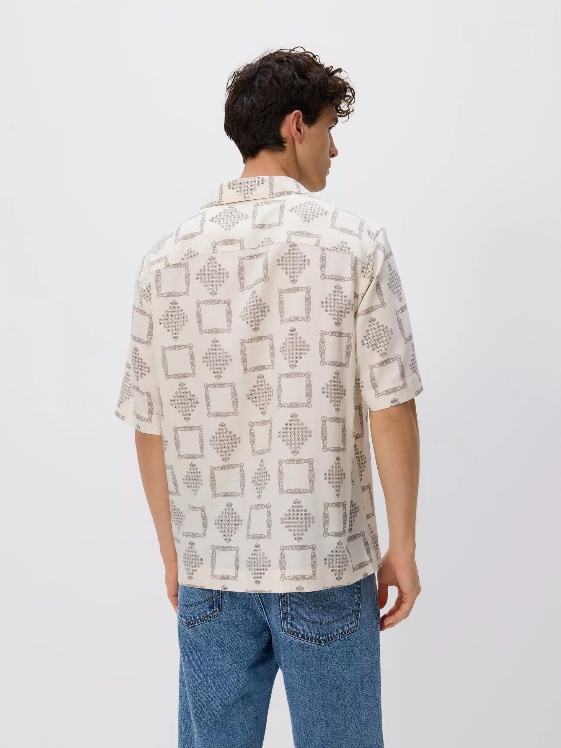 WHITE Regular fit Egyptian cotton shirt, , large image number 2