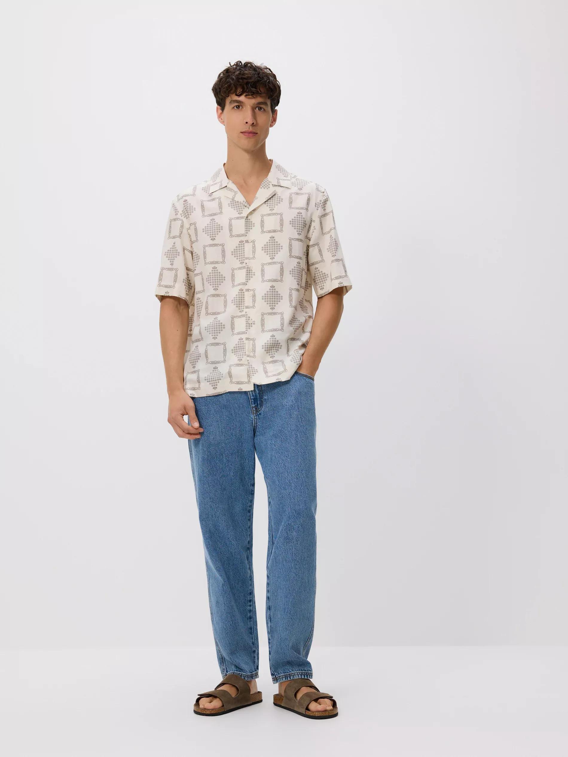 WHITE Regular fit Egyptian cotton shirt, , large image number 3