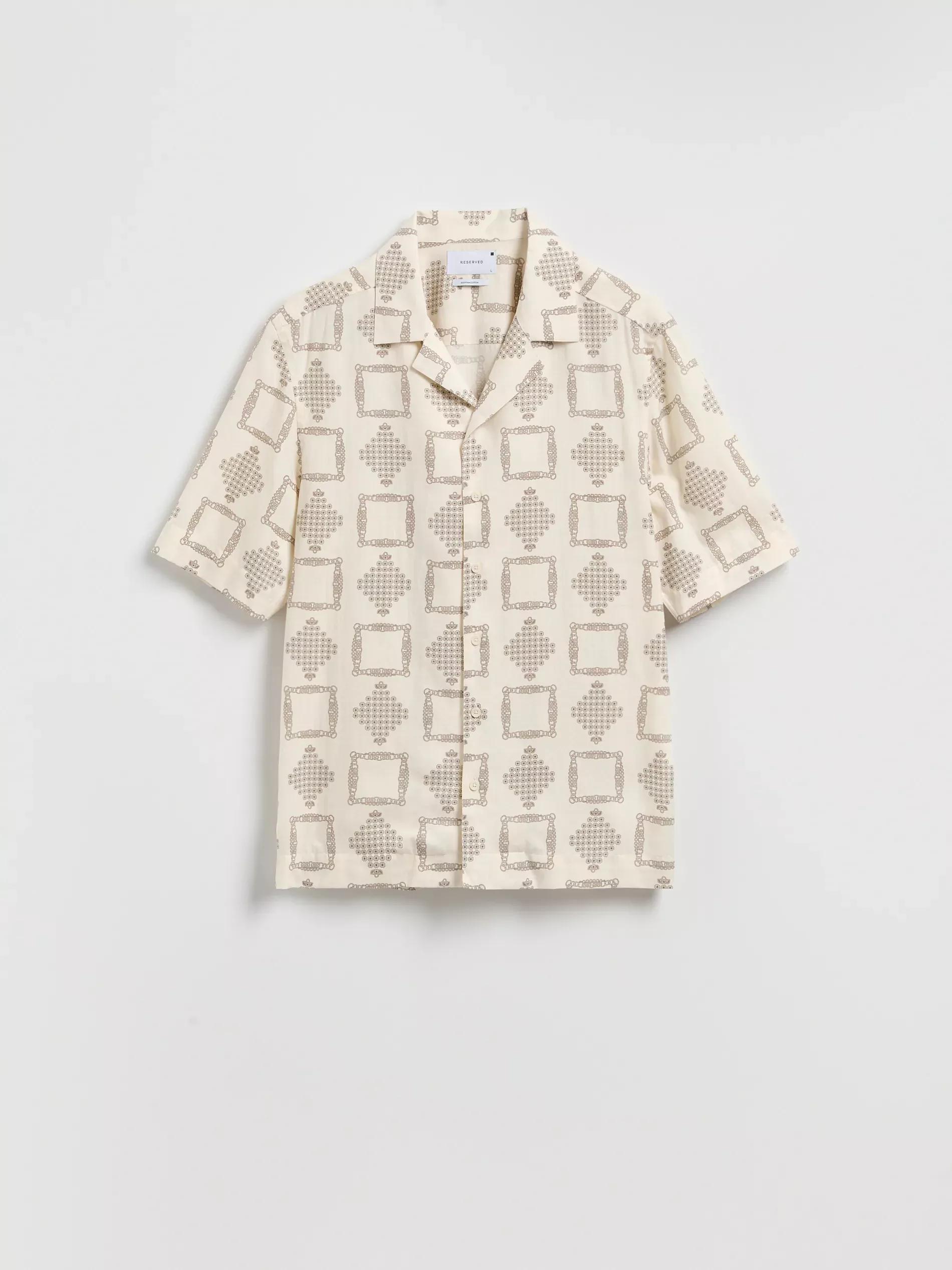 WHITE Regular fit Egyptian cotton shirt, , large image number 4
