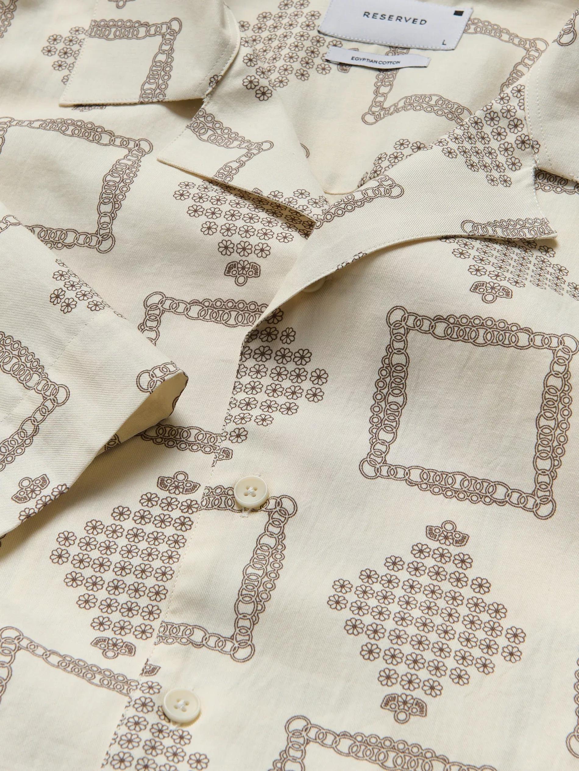 WHITE Regular fit Egyptian cotton shirt, , large image number 5